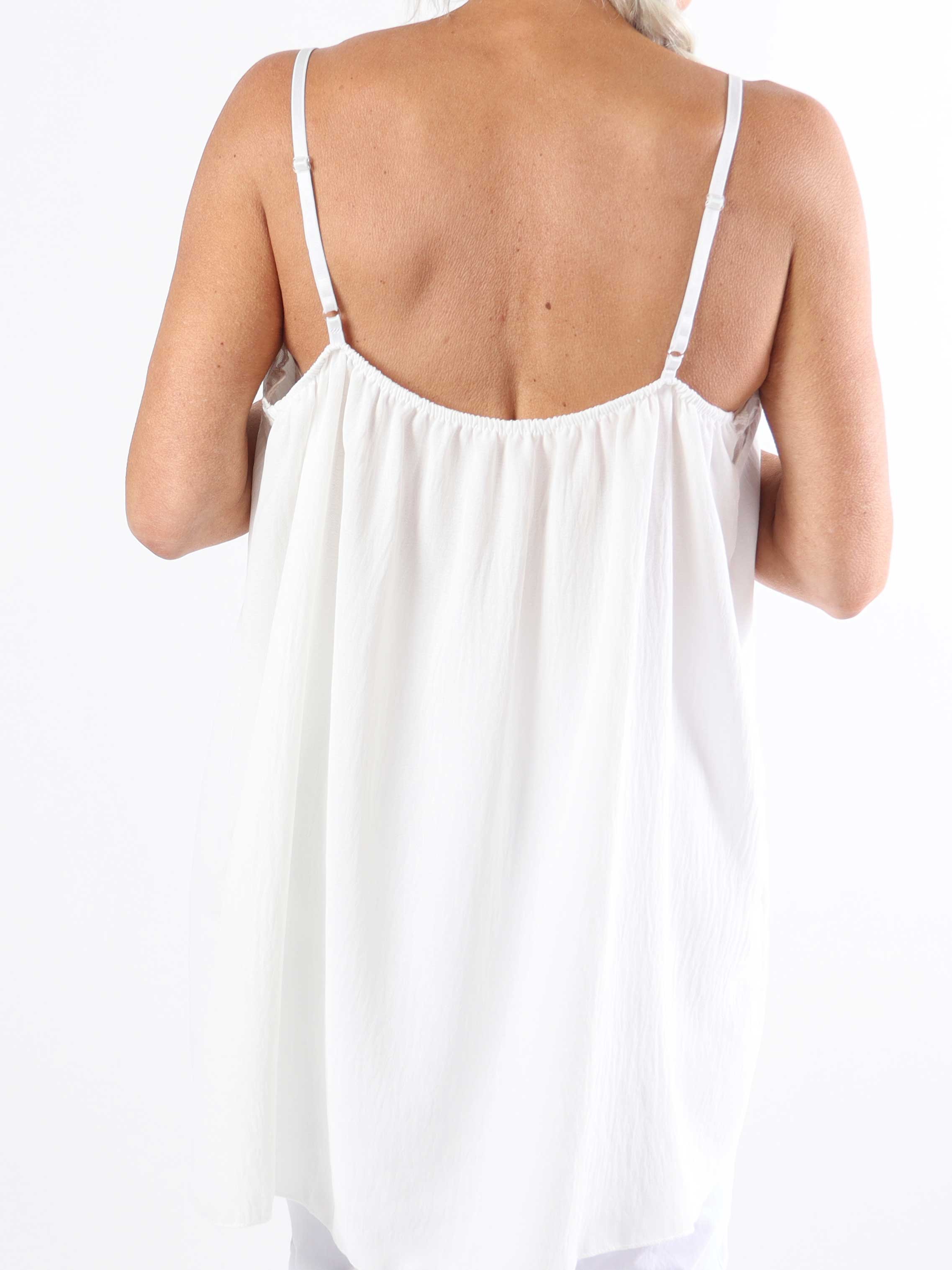 Viktoria - Plus size-topp i viskos med spetskant