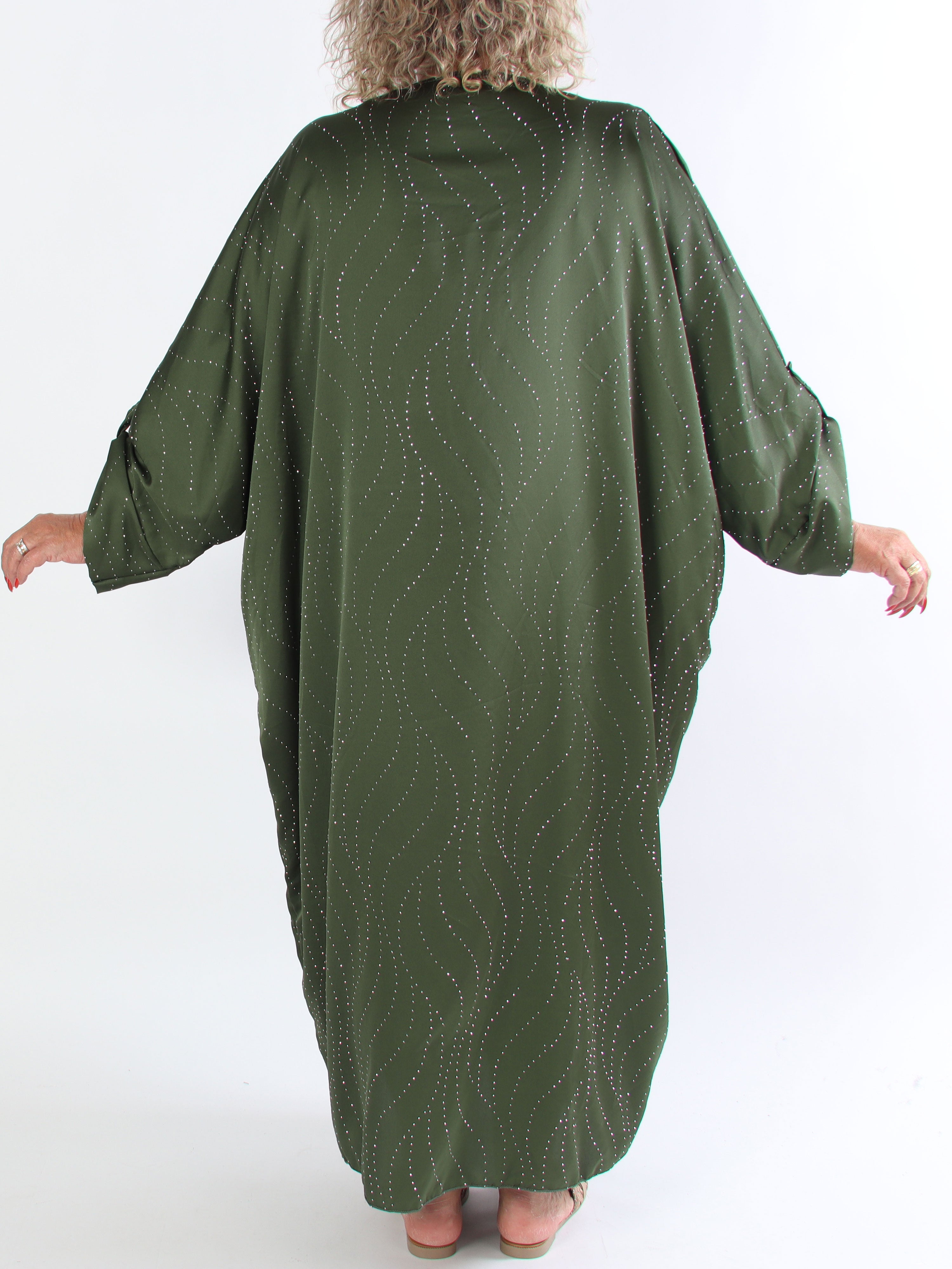 Winnie - Lång elegant plus size tunikaklänning med strass