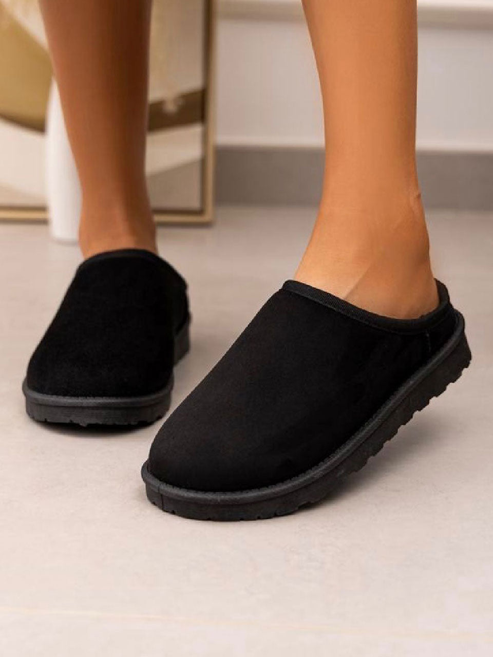 Mathia - Teddytofflor med mjukt foder