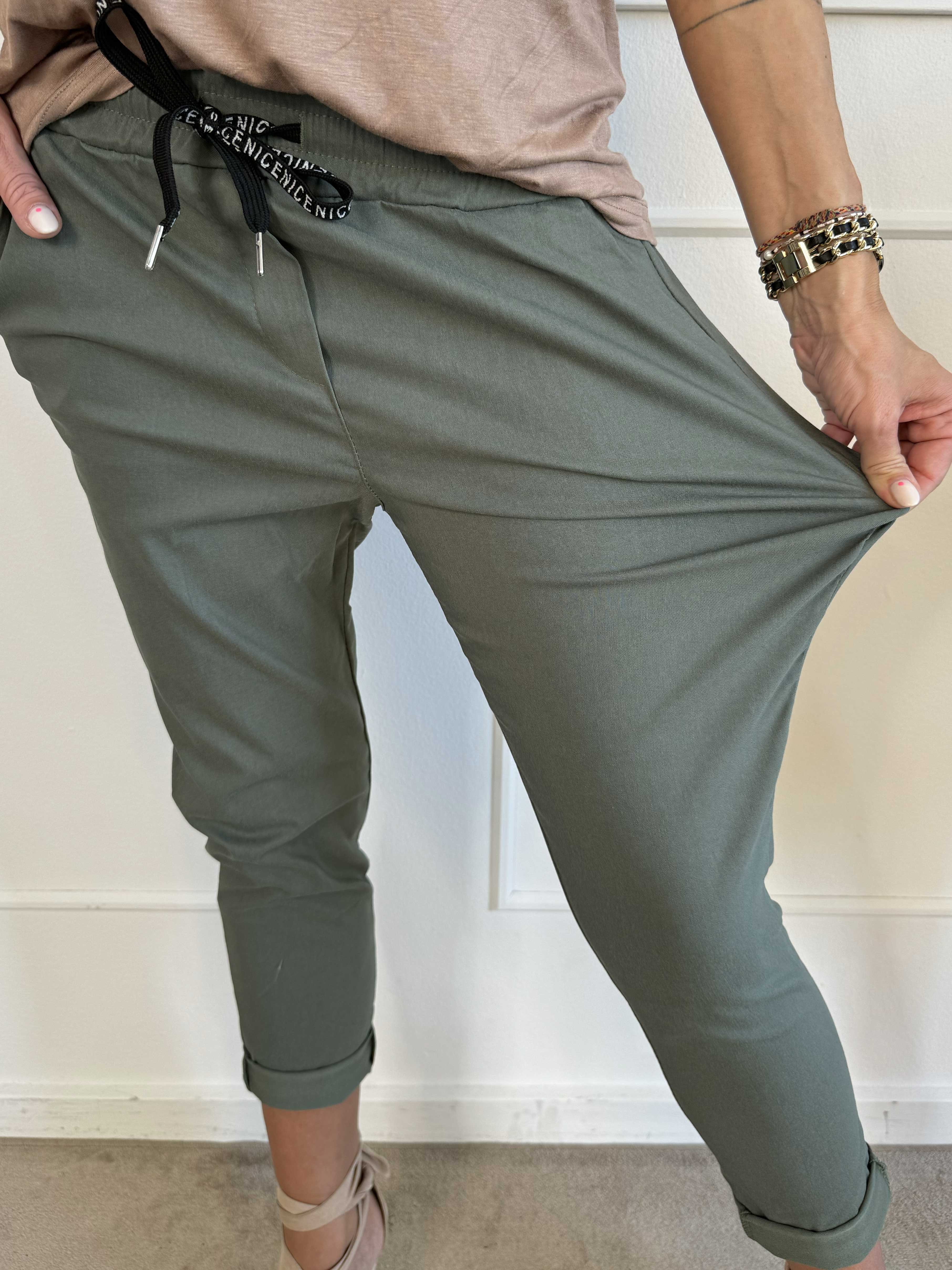 Antalya - Ankellånga byxor med resår i midjan