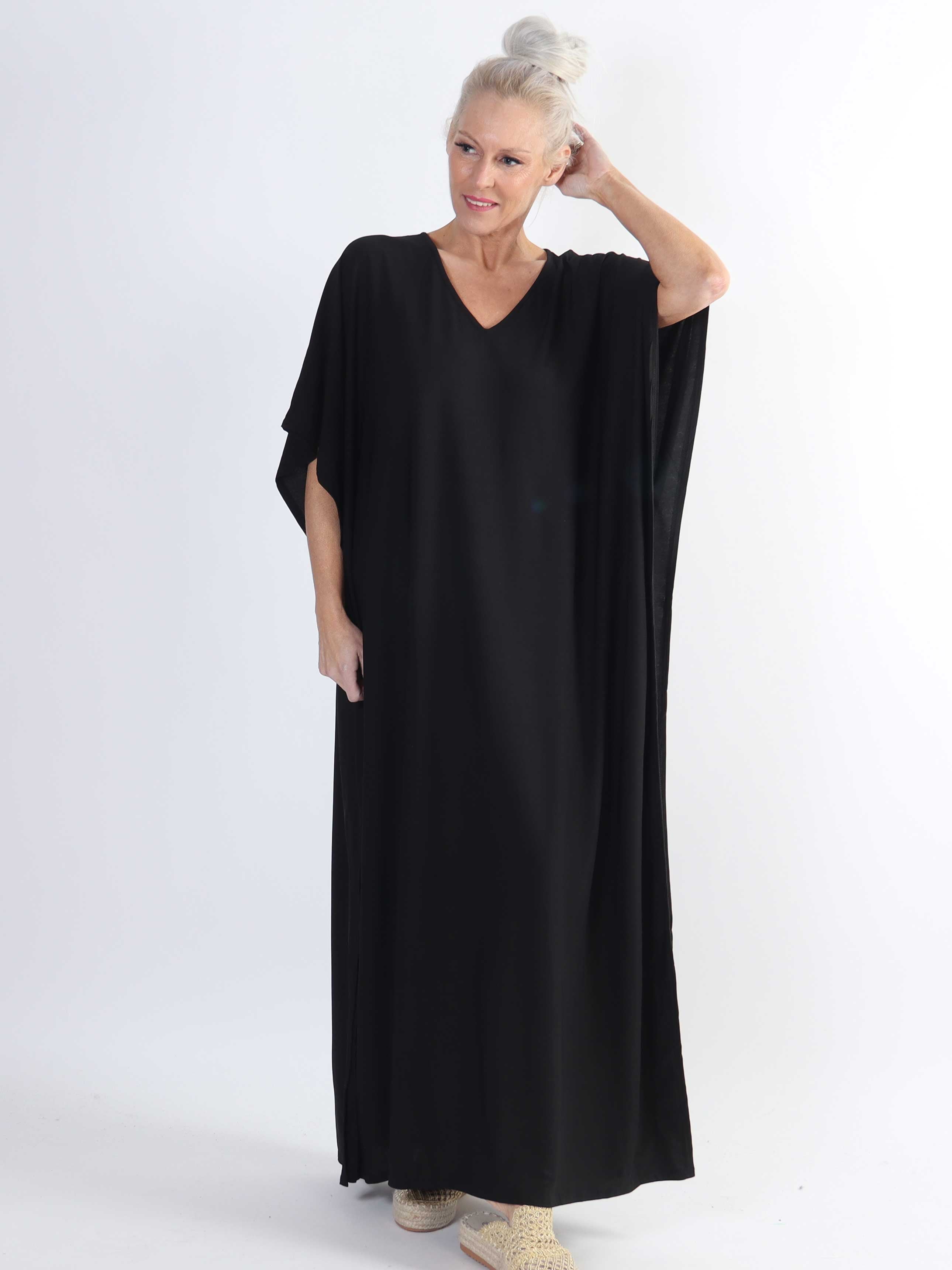 Azmina Plain Long - enfärgad stretchig tunika i stora storlekar