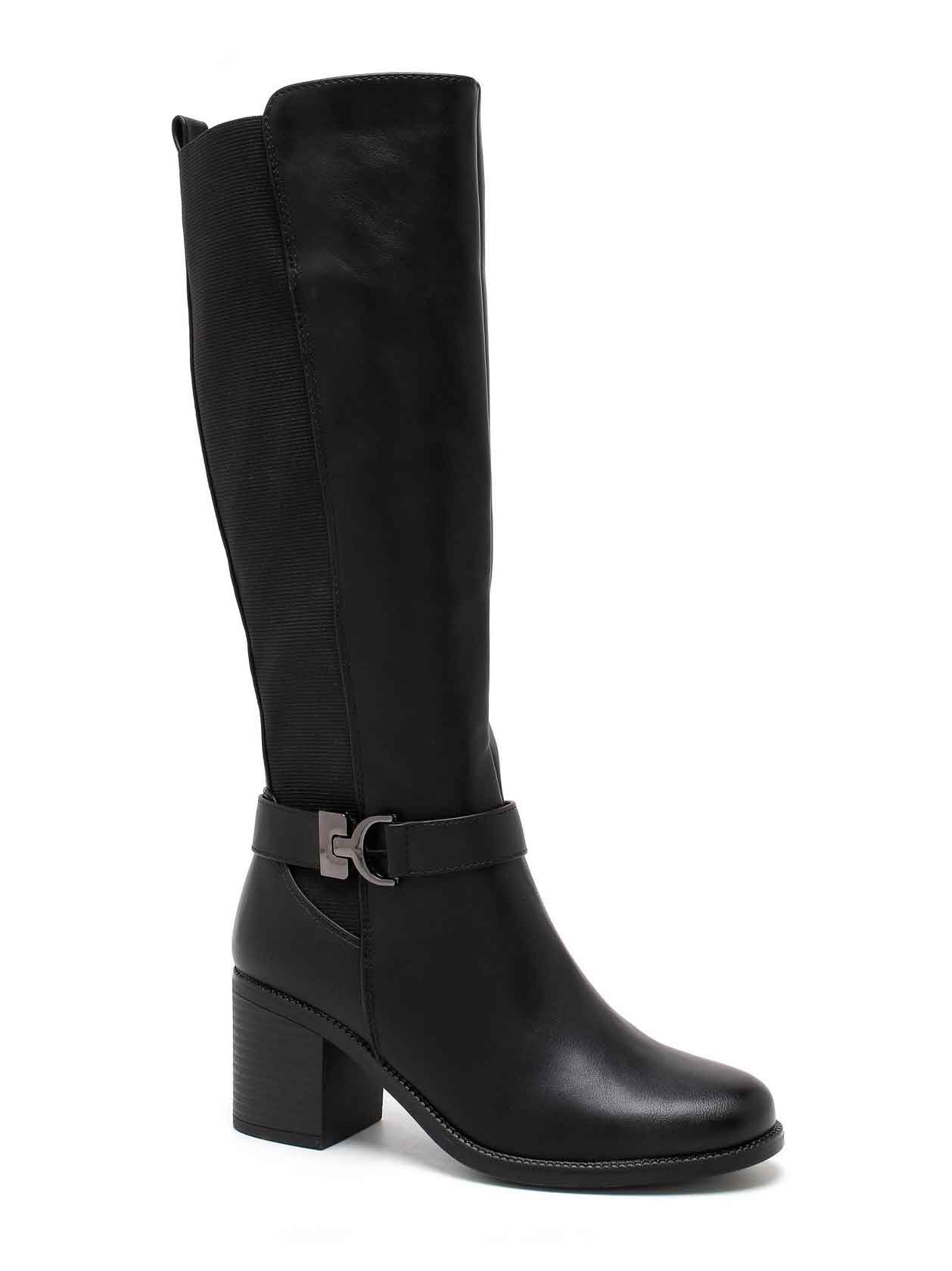 Duna - Stövlar med klack och resår i skaftet