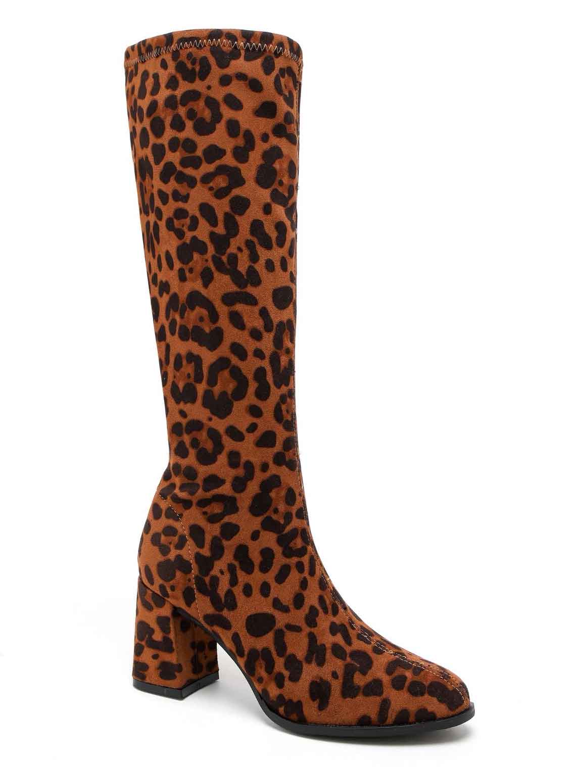 Cyrene - Stövlar i mockaimitation med klack