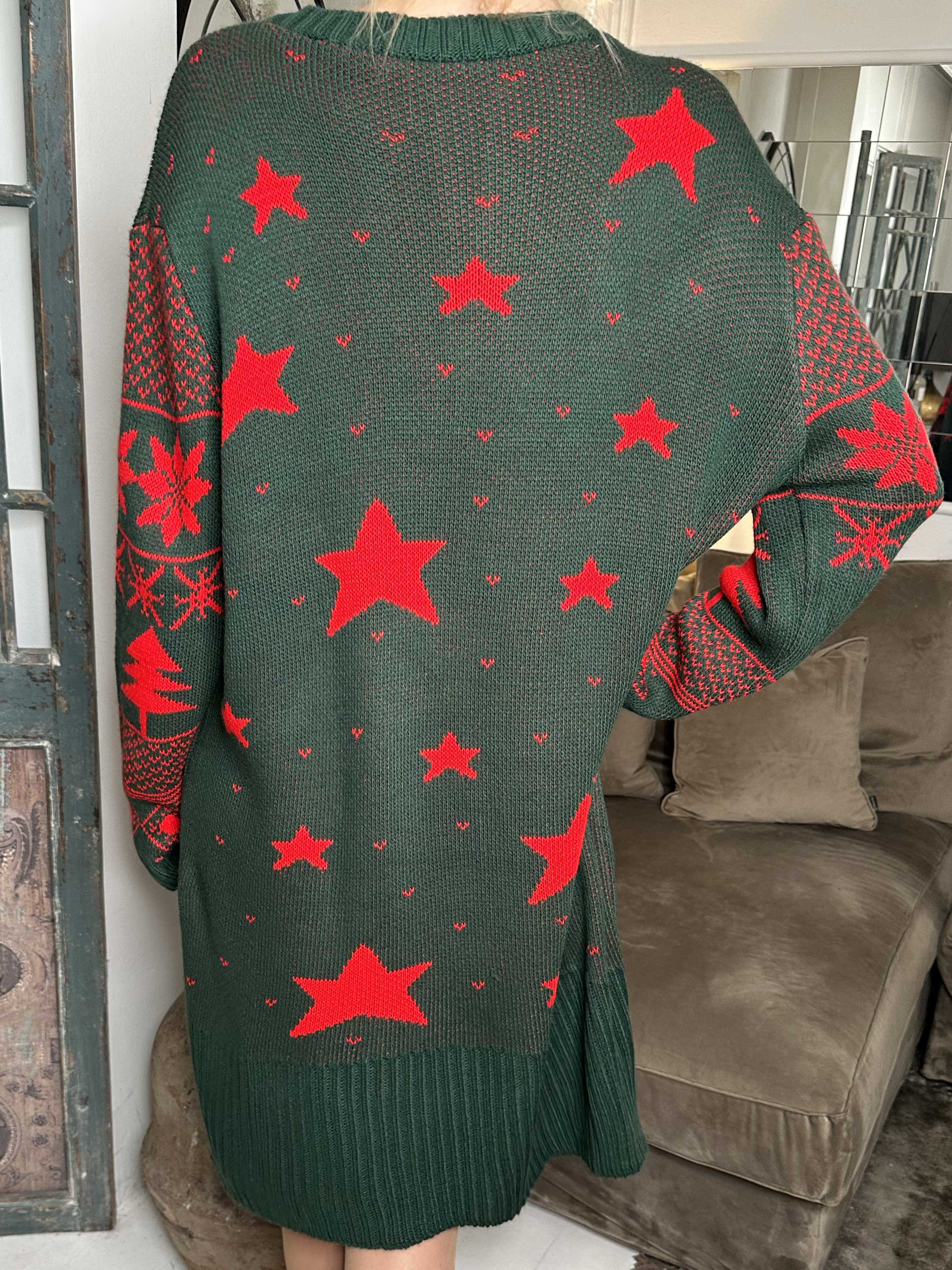 Christmas - Stickad julklänning med 