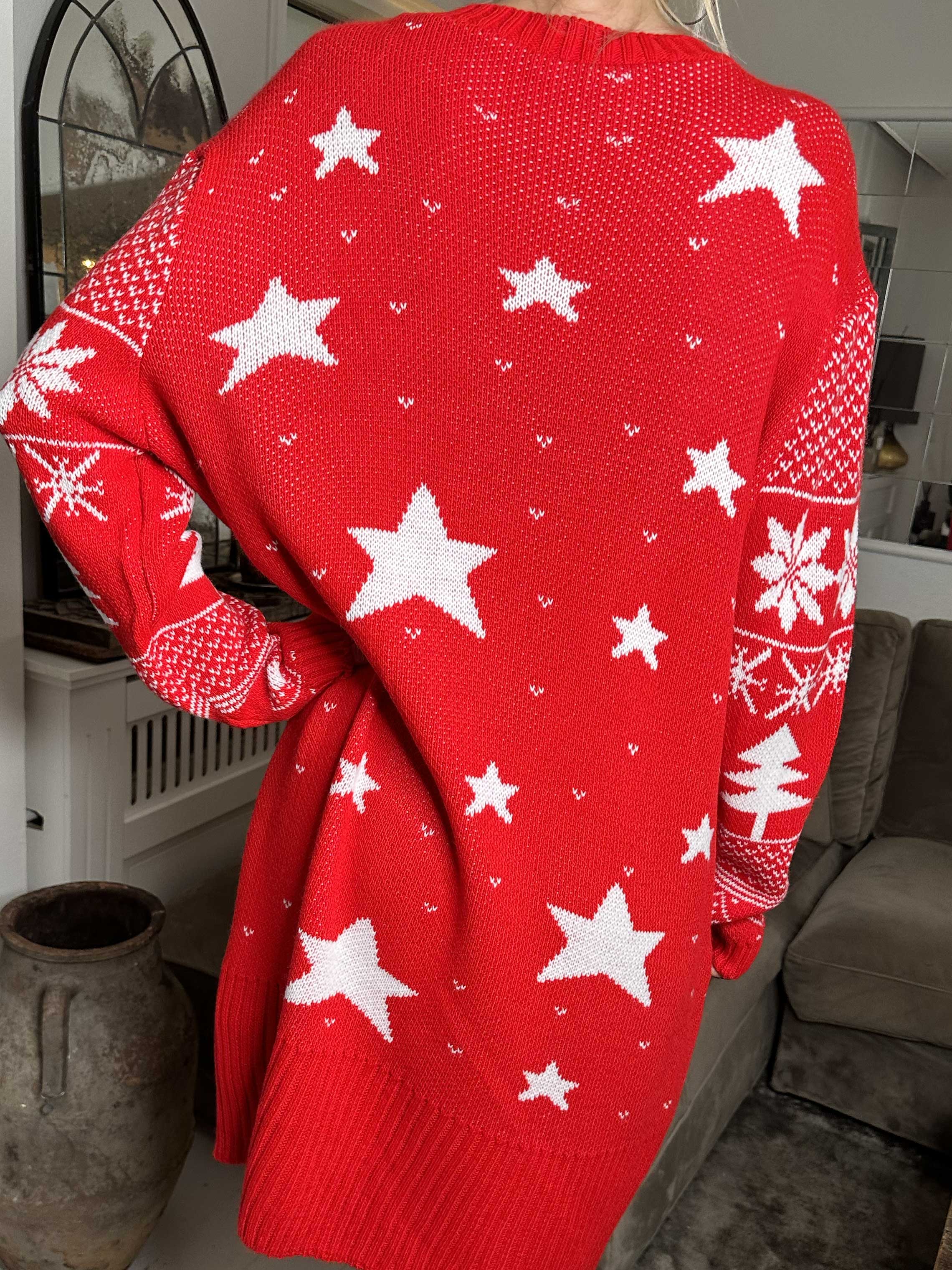 Christmas - Stickad julklänning med 