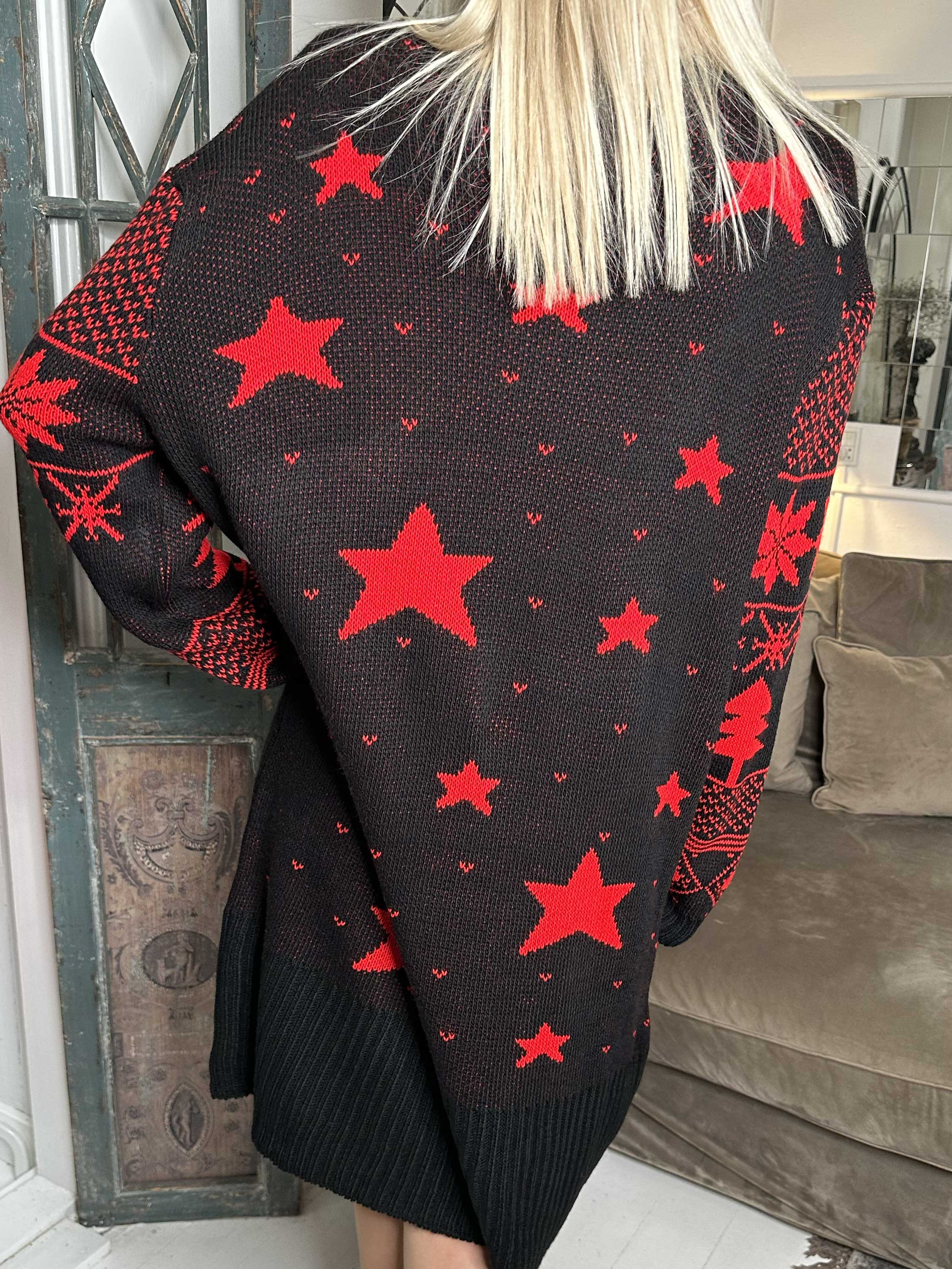 Christmas - Stickad julklänning med 