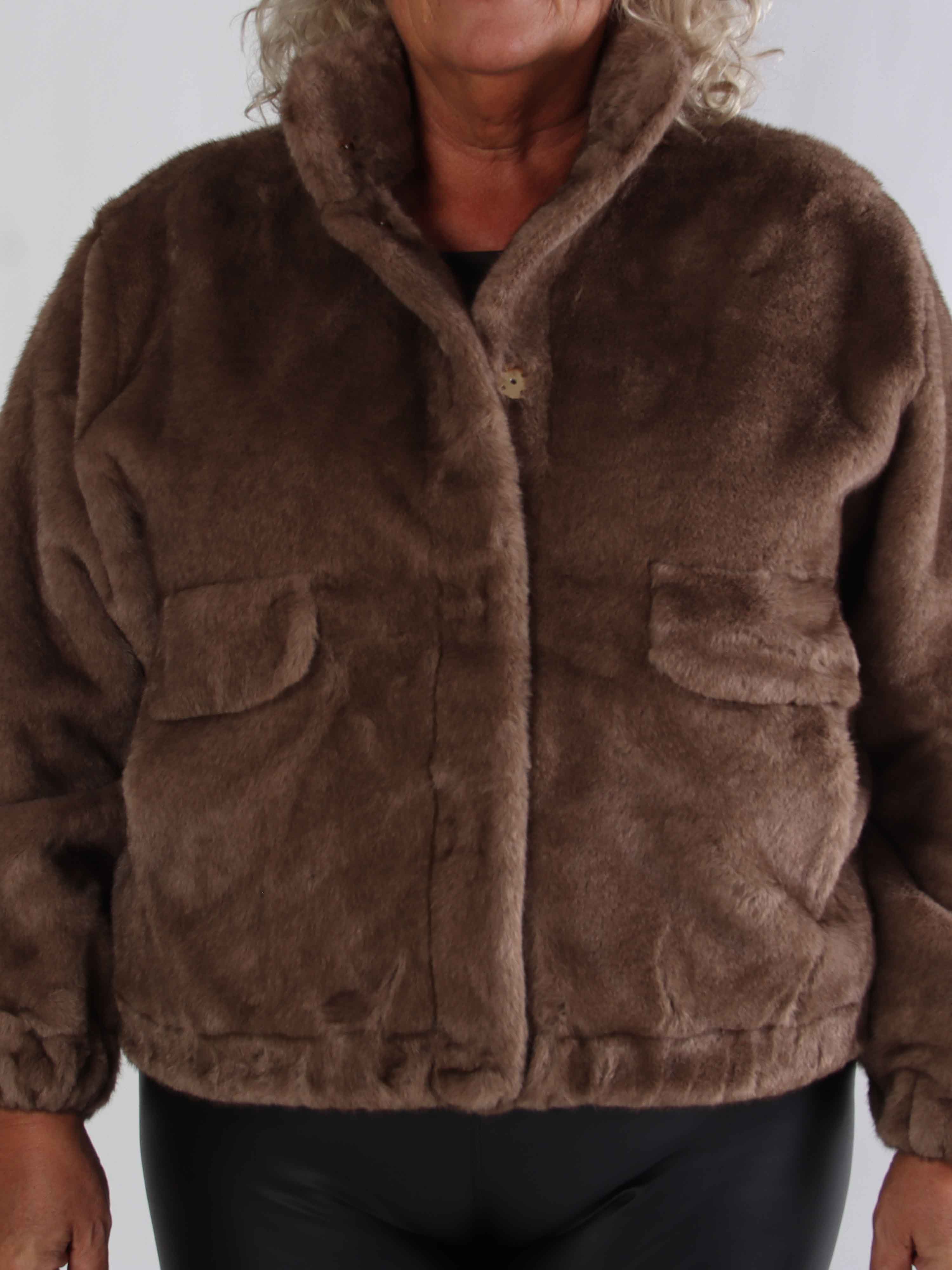 Daniela - Mjuk bomberjacka i fuskpäls
