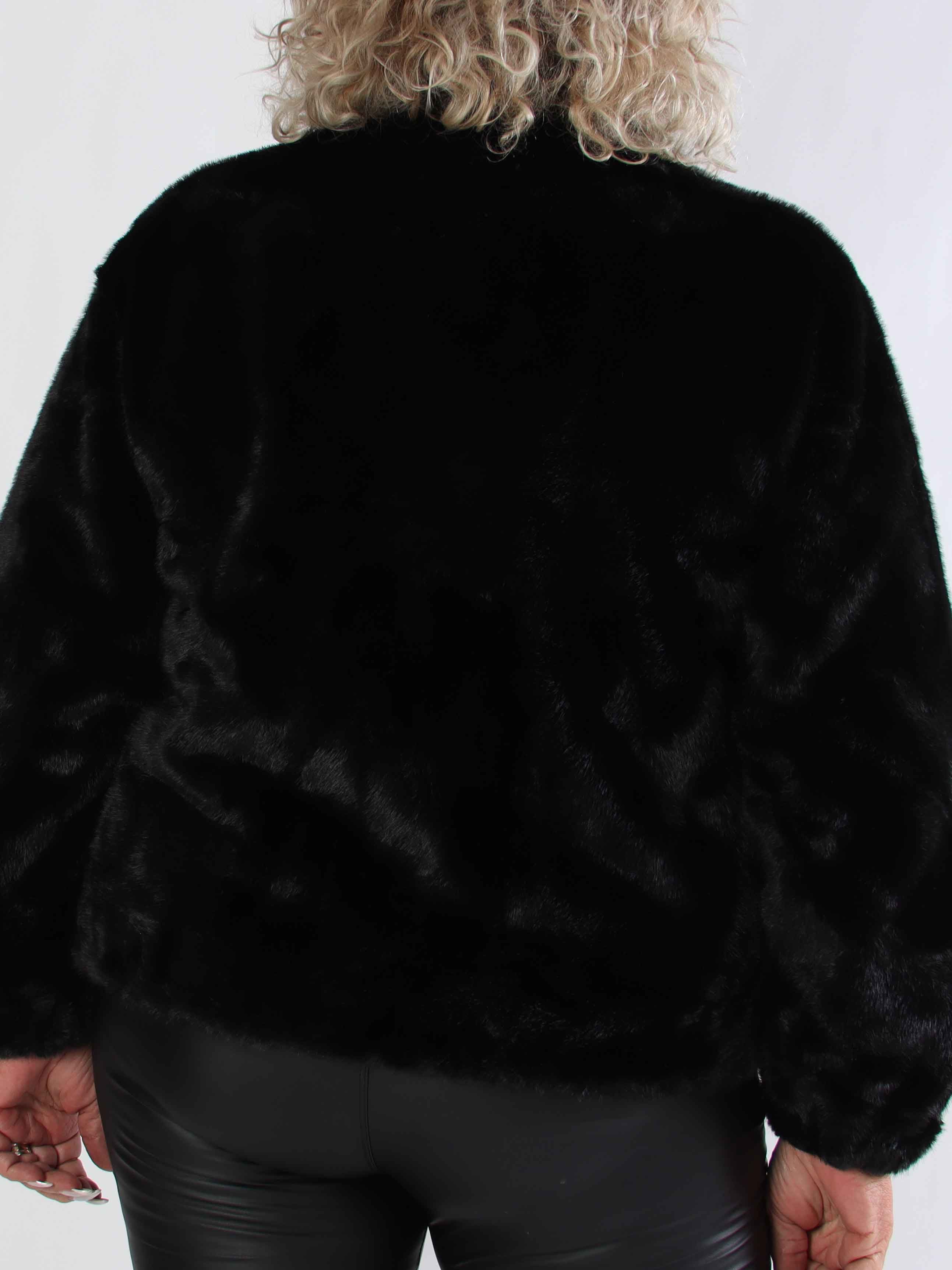 Daniela - Mjuk bomberjacka i fuskpäls