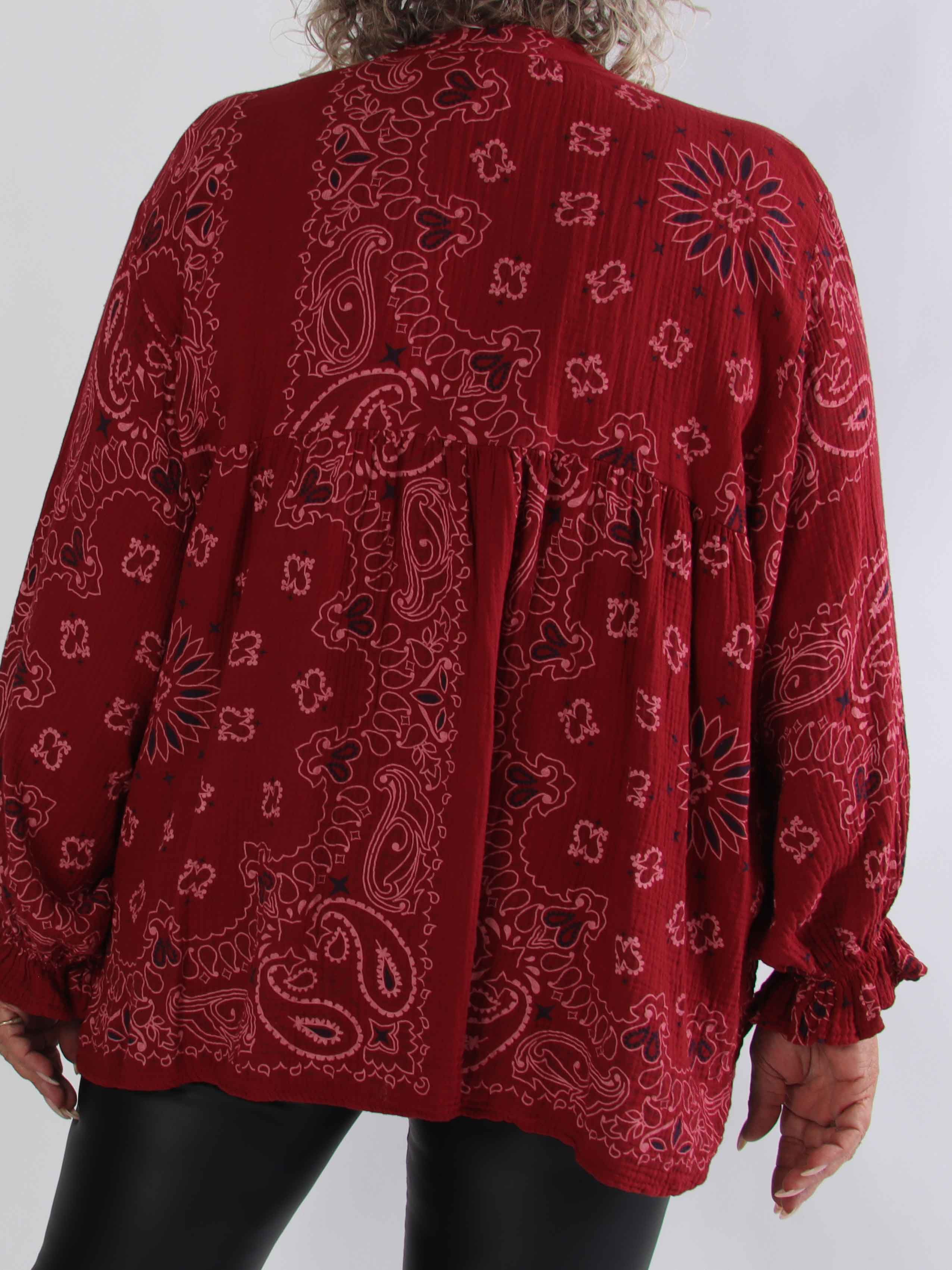 Diva Paisley – Plus size tunika i mjuk bomullsmuslin med paisleymönster