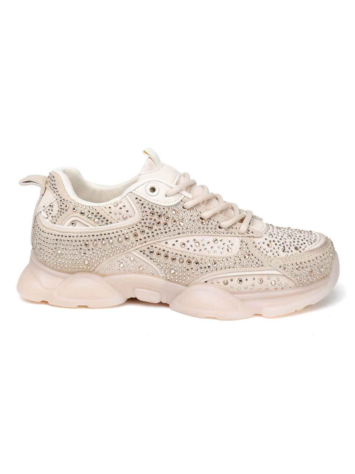 Matilda - Snygga sneakers dekorerade med glittrande strass