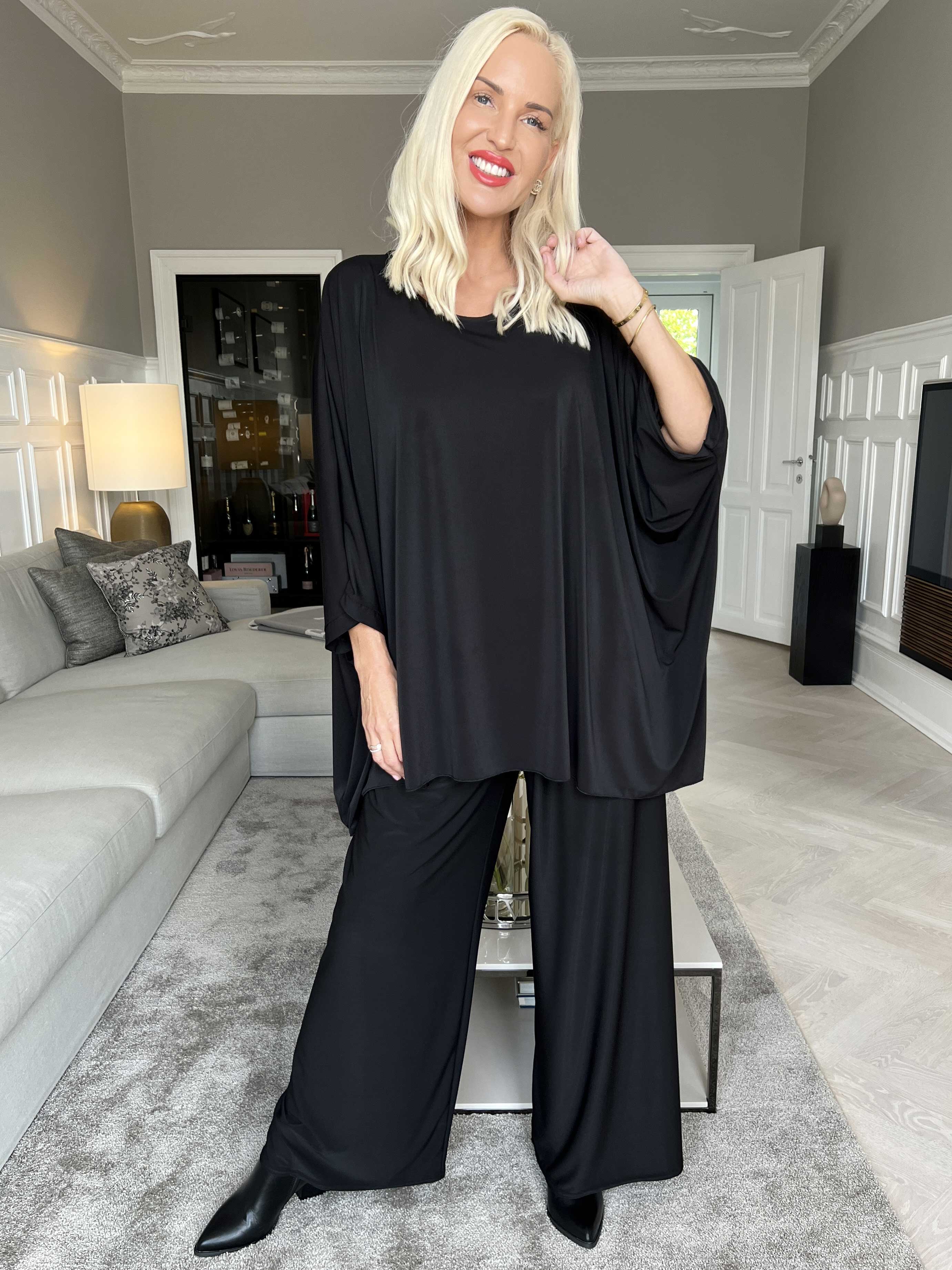 Estella - Oversized tunika med fladdermusärmar