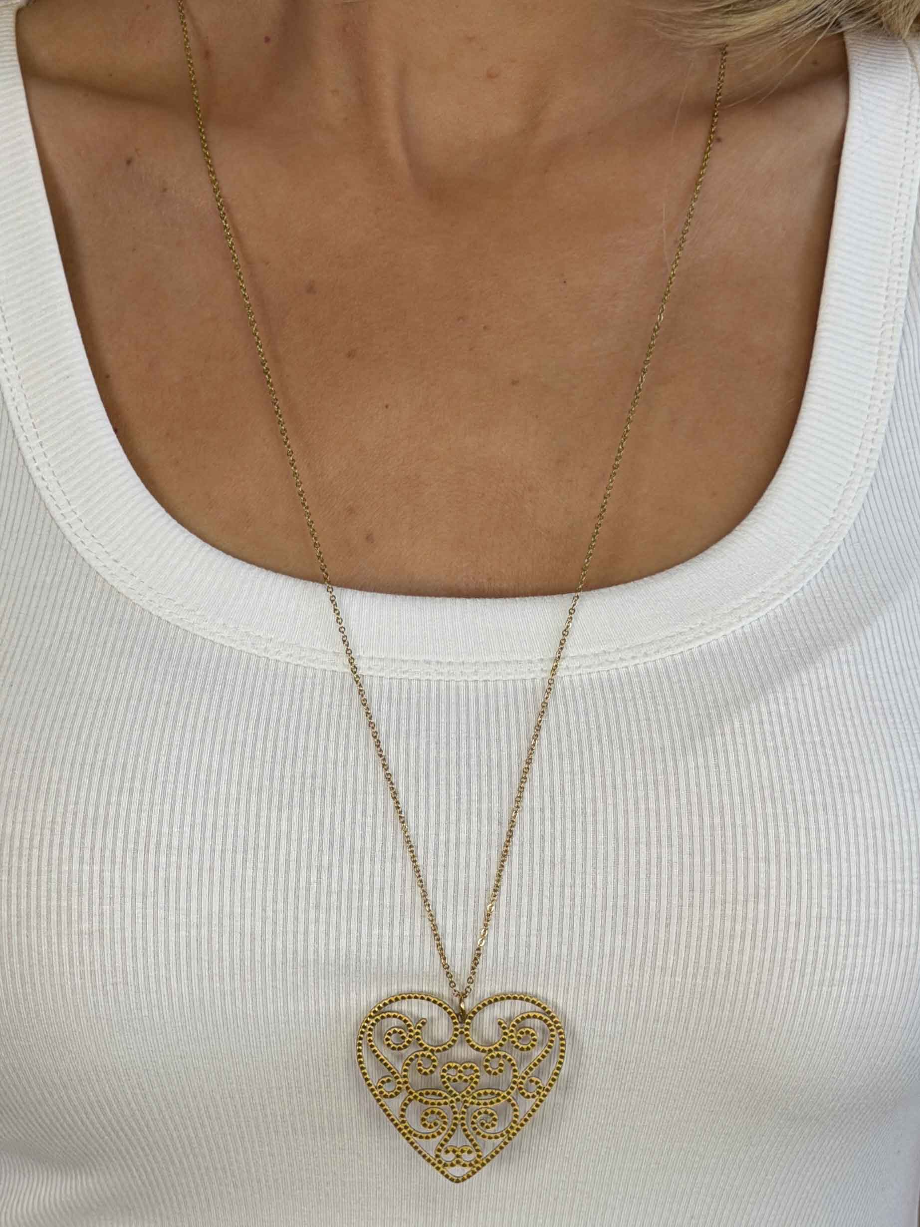 Heart - Elegant guldhalskæde med hjertevedhæng