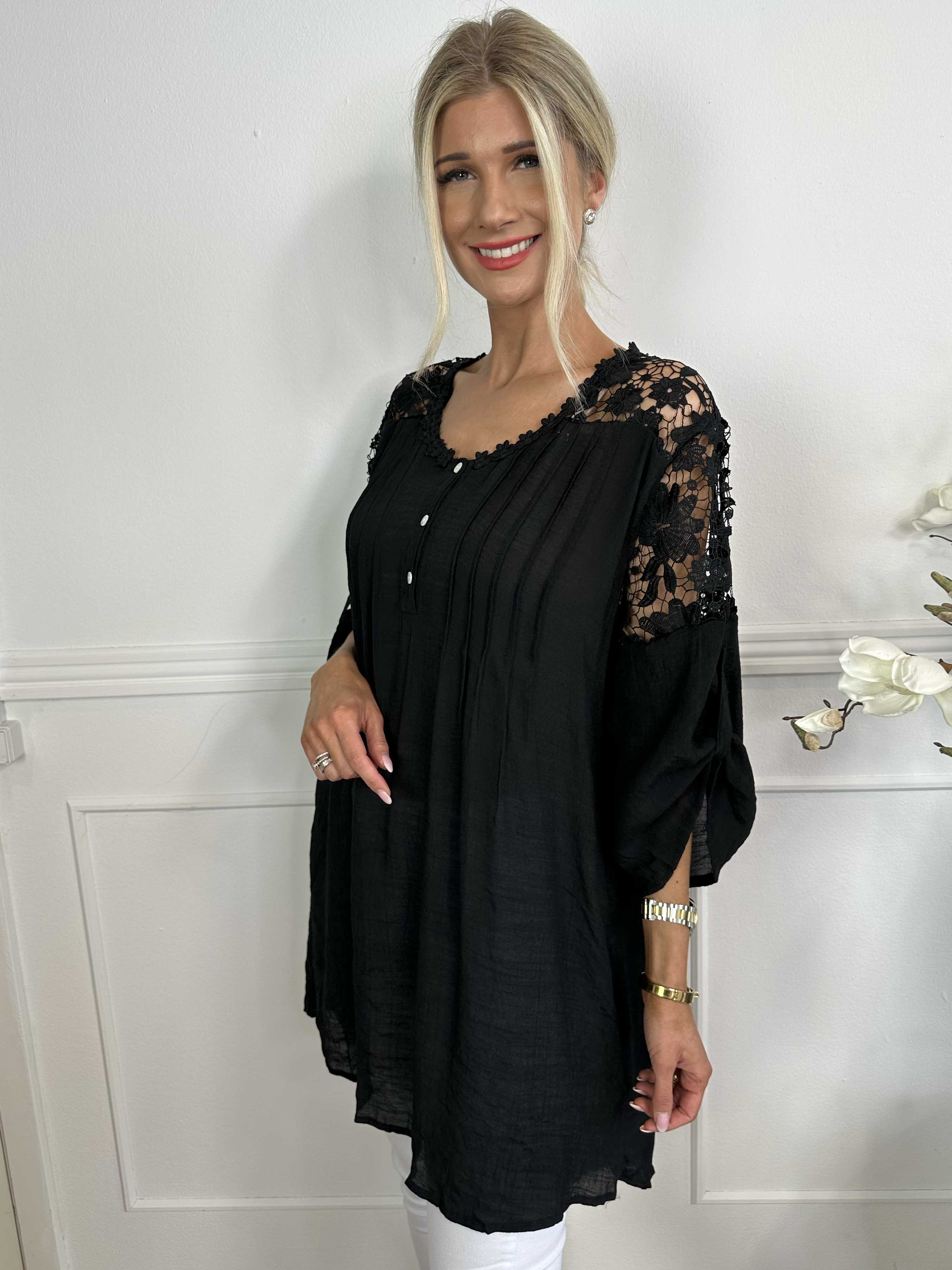 Juliette - Tunika med broderier i bomullsblandning