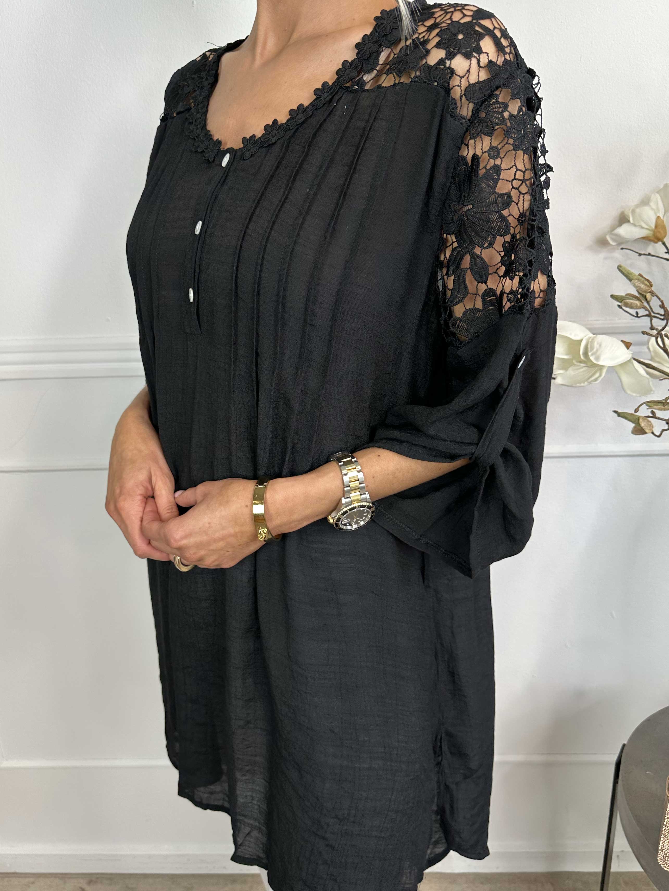 Juliette - Tunika med broderier i bomullsblandning