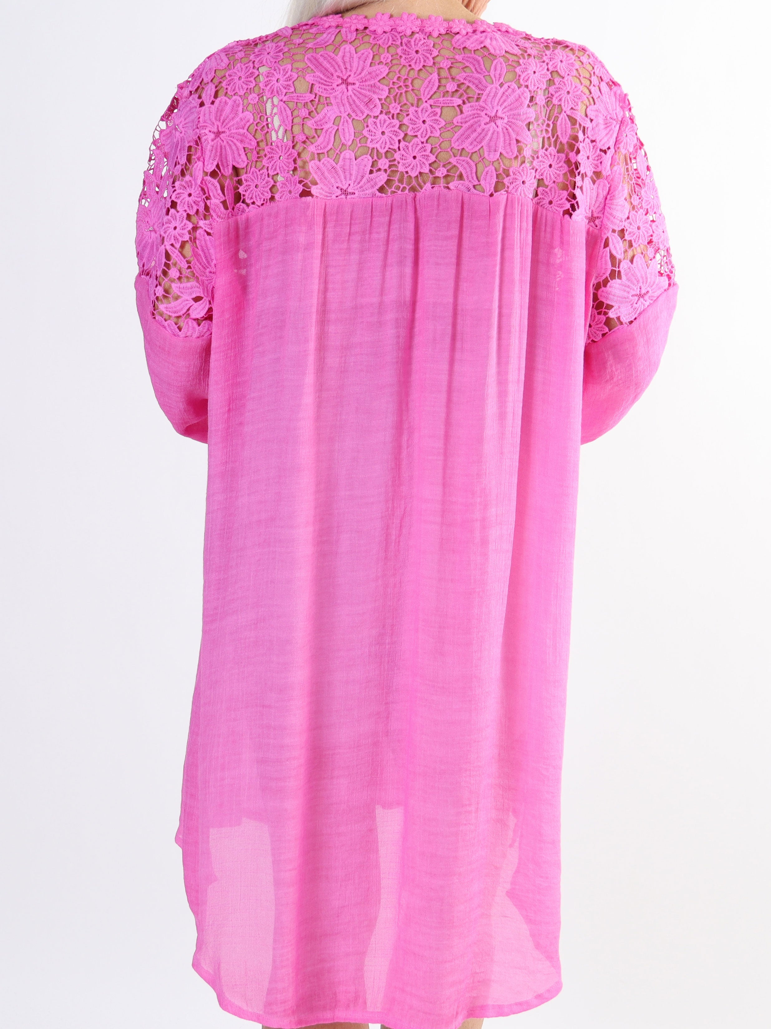 Juliette - Tunika i bomullsblandning med broderier i storlekar