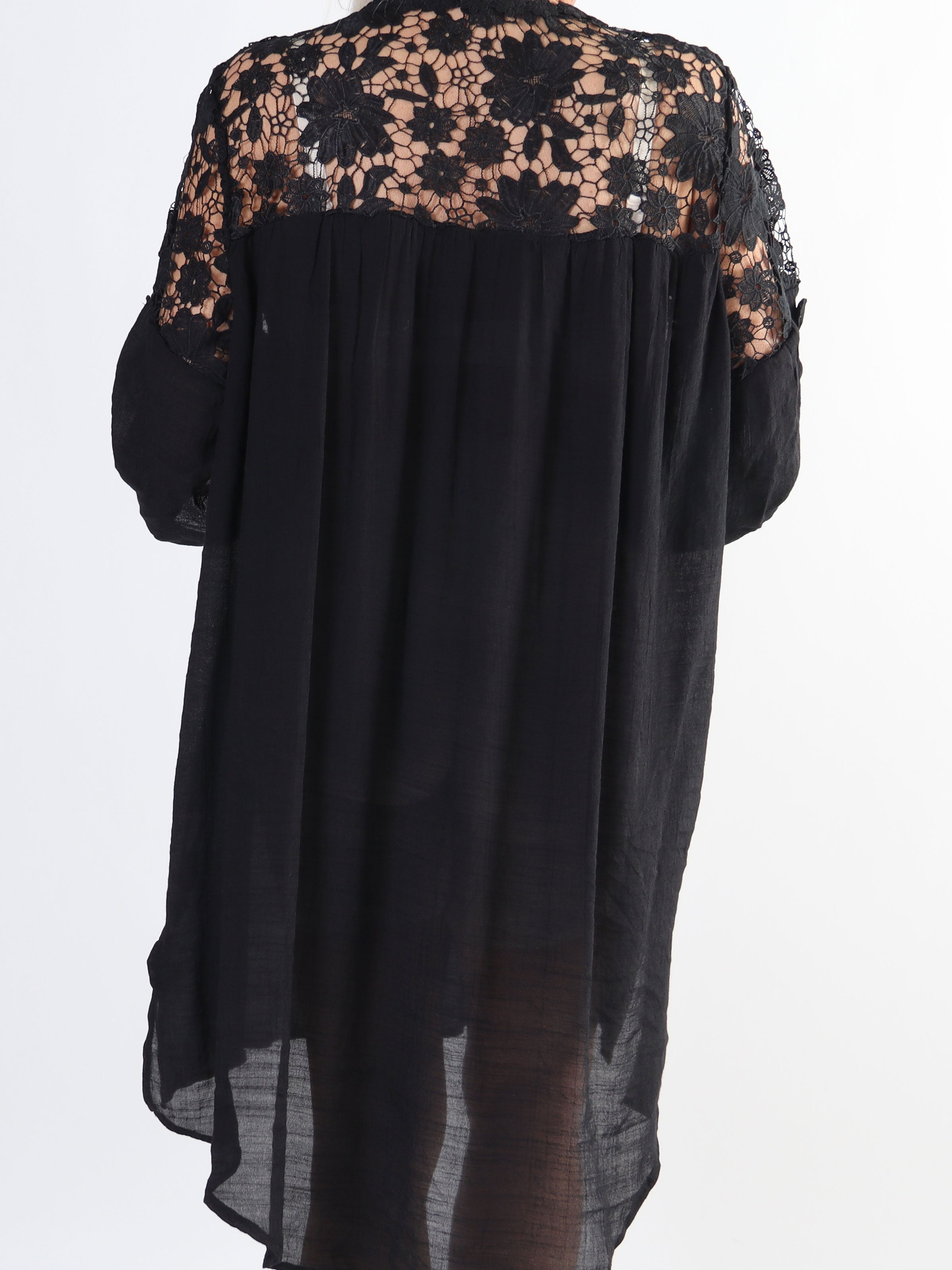 Juliette - Tunika i bomullsblandning med broderier i storlekar