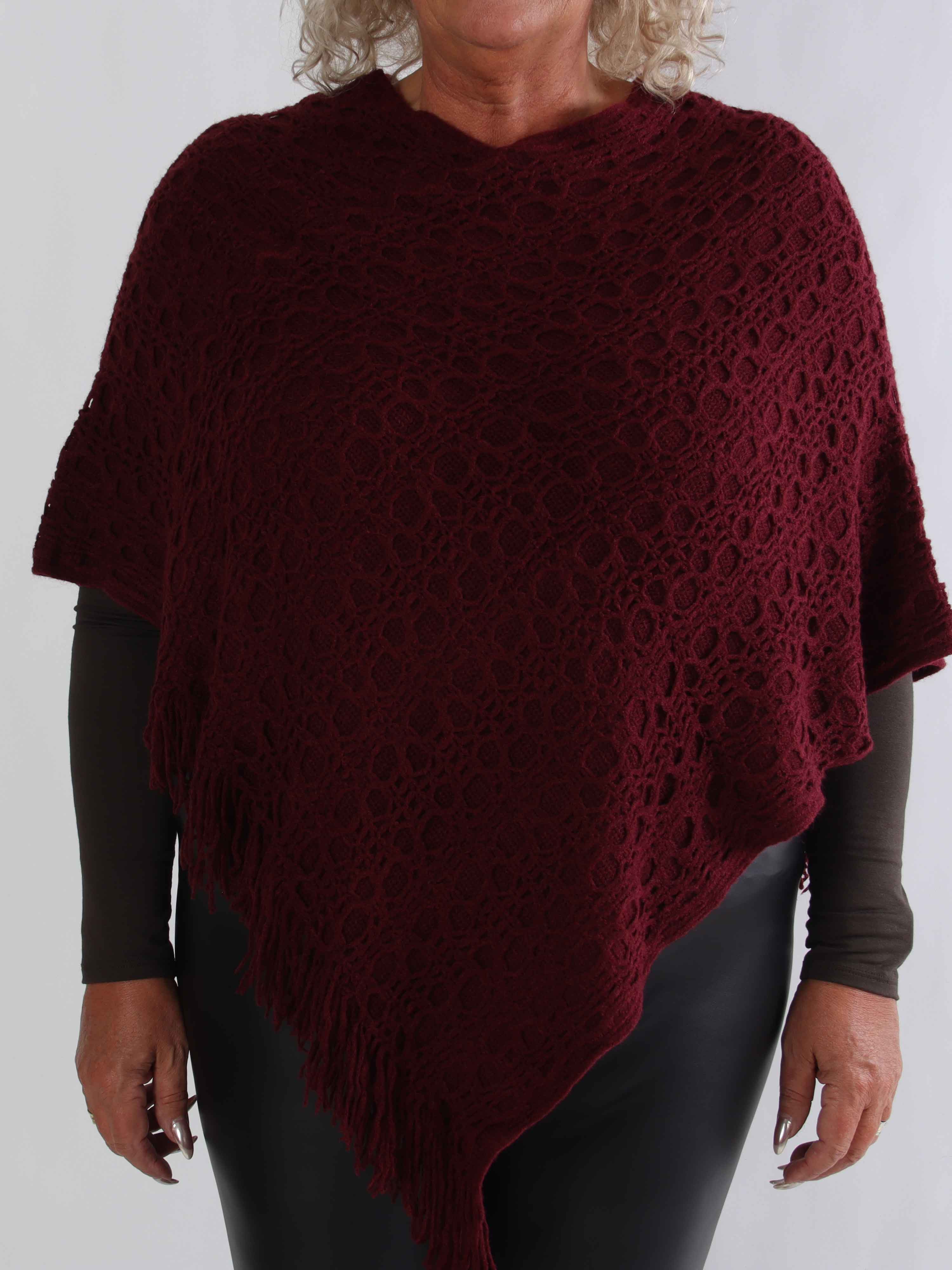Opra - Mjuk stickad plus size poncho