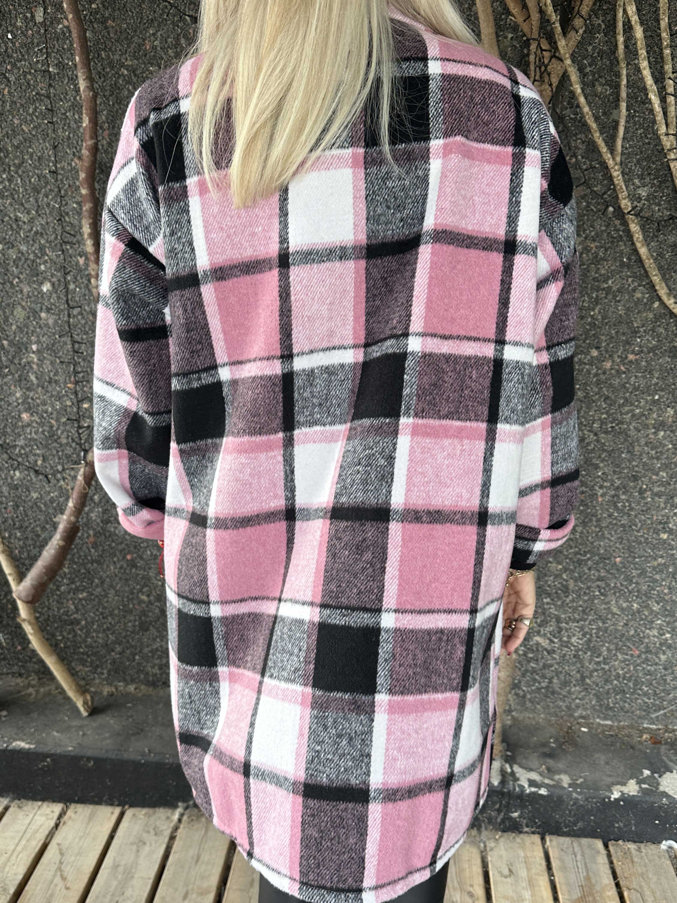 Lagos - Mjuk rutig skjortjacka i viskos