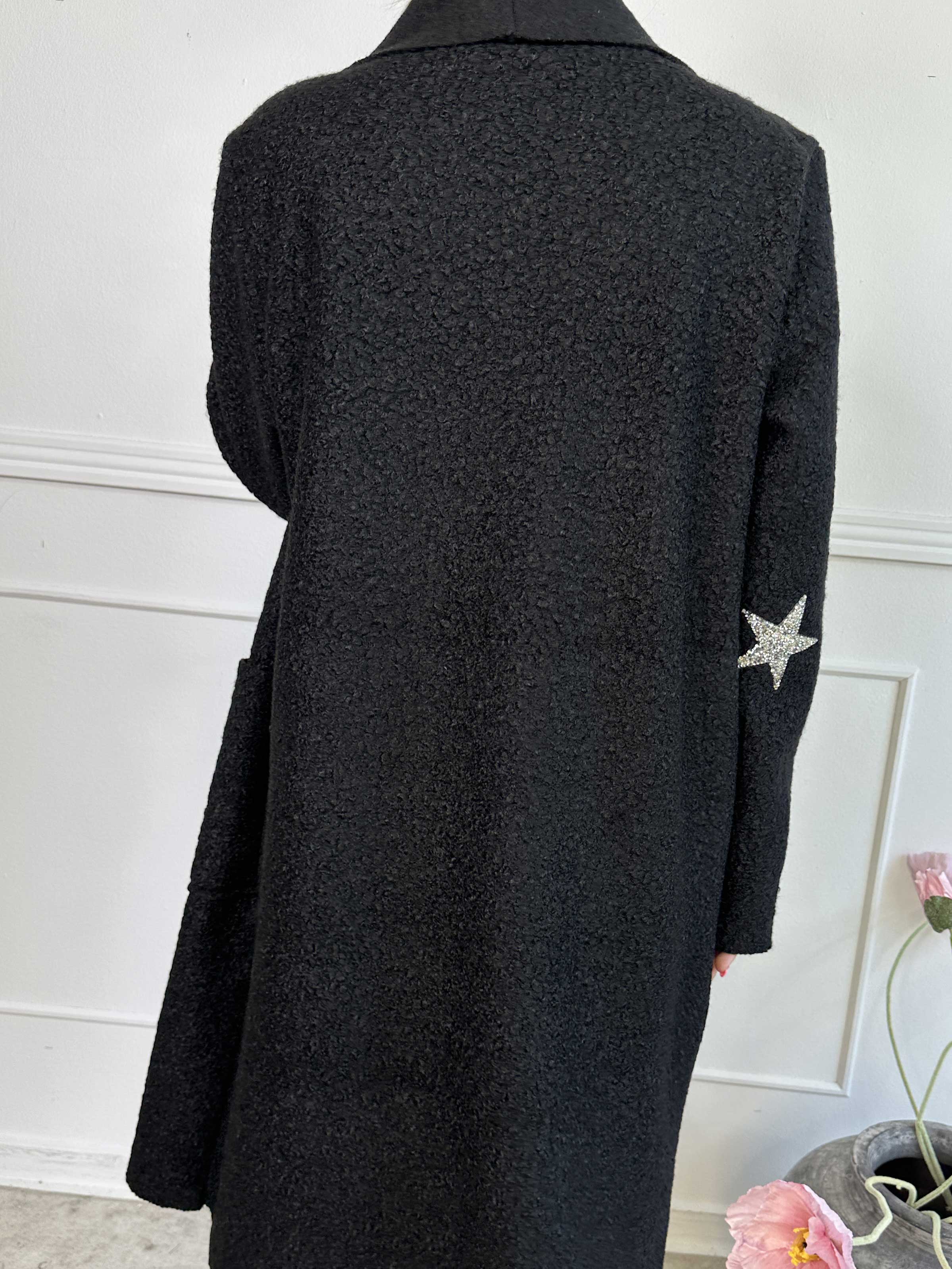 Malfrid - Kappa i mjuk teddy med shiny stjärnor