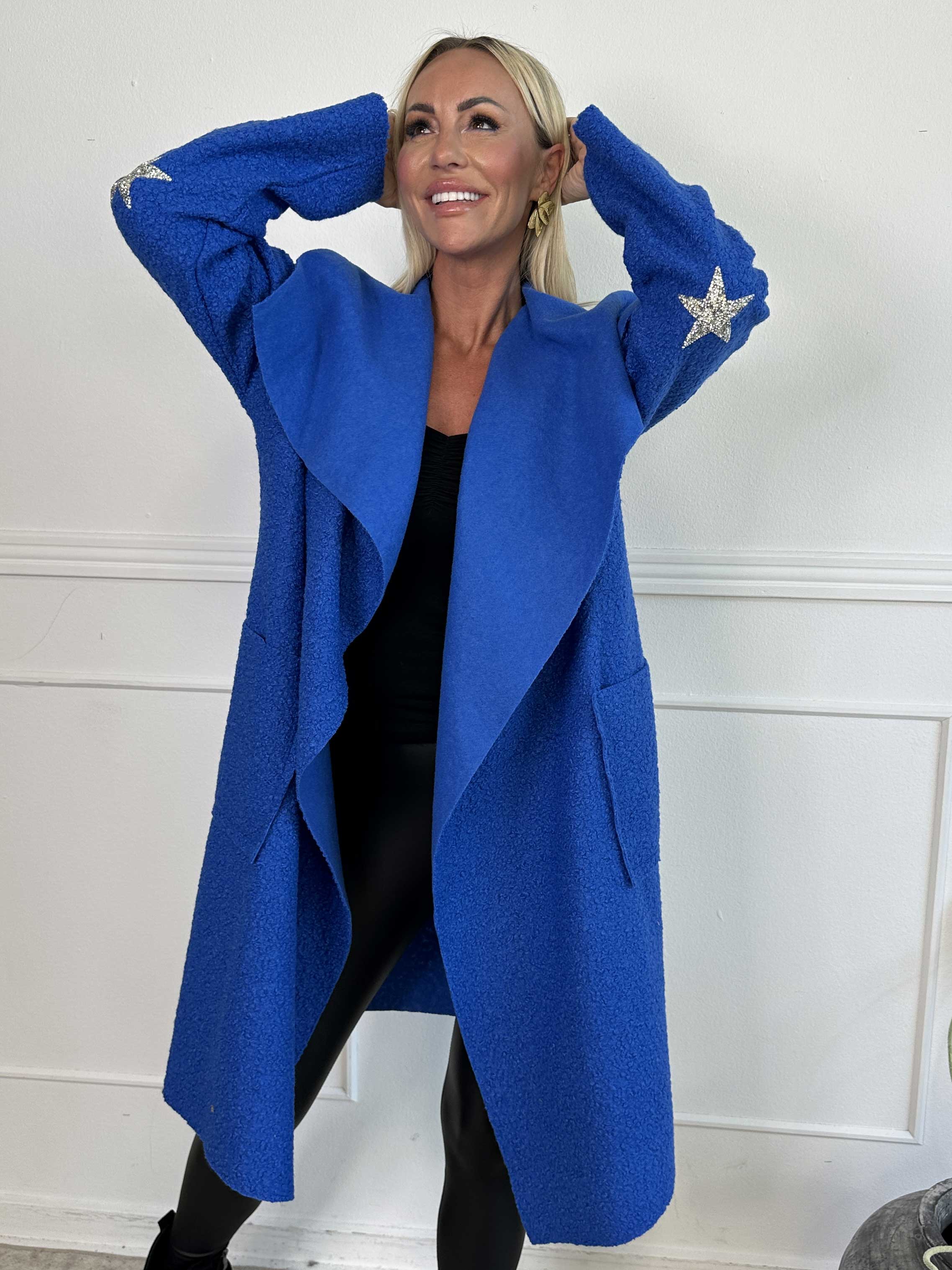 Malfrid - Kappa i mjuk teddy med shiny stjärnor