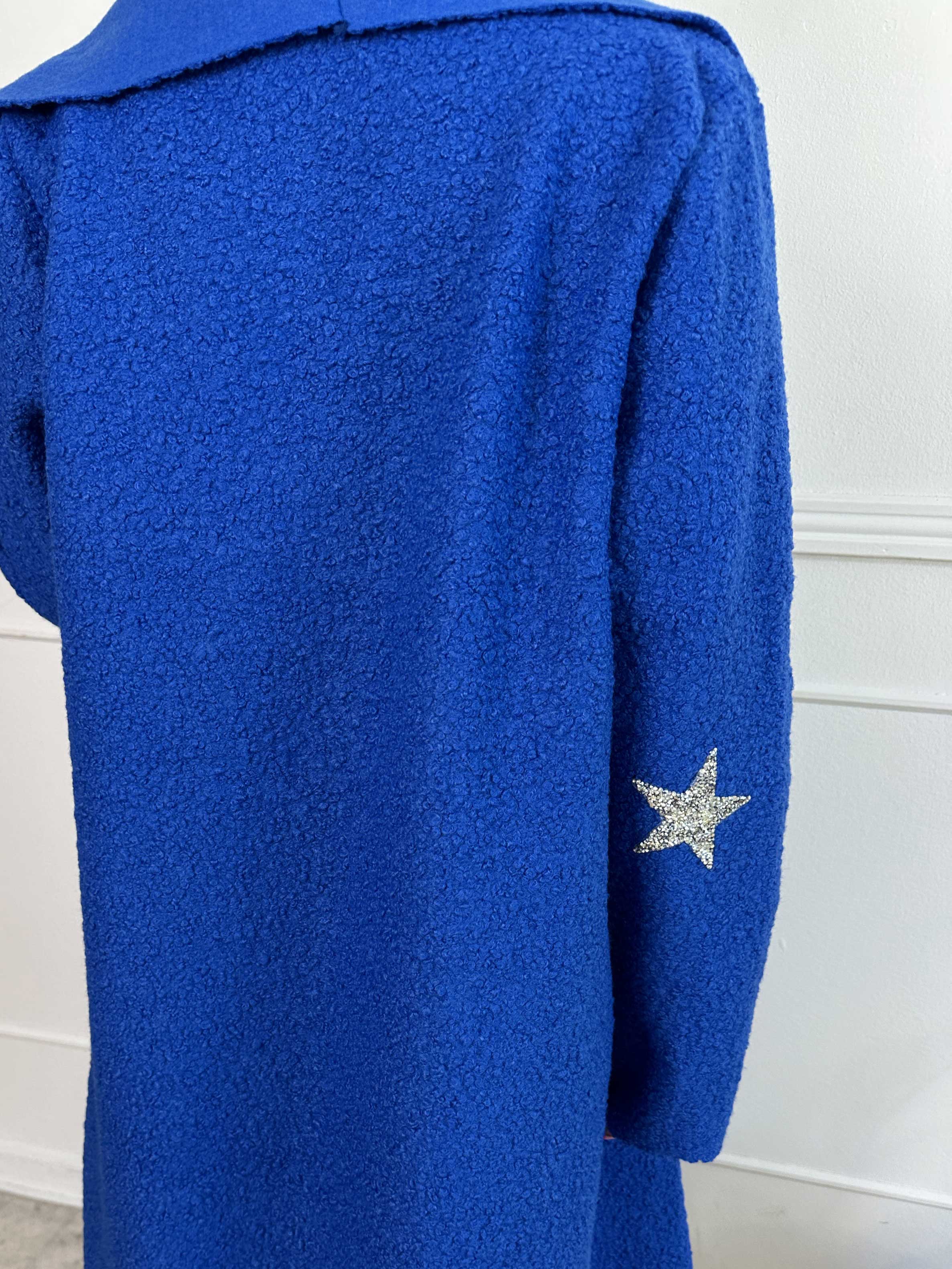 Malfrid - Kappa i mjuk teddy med shiny stjärnor