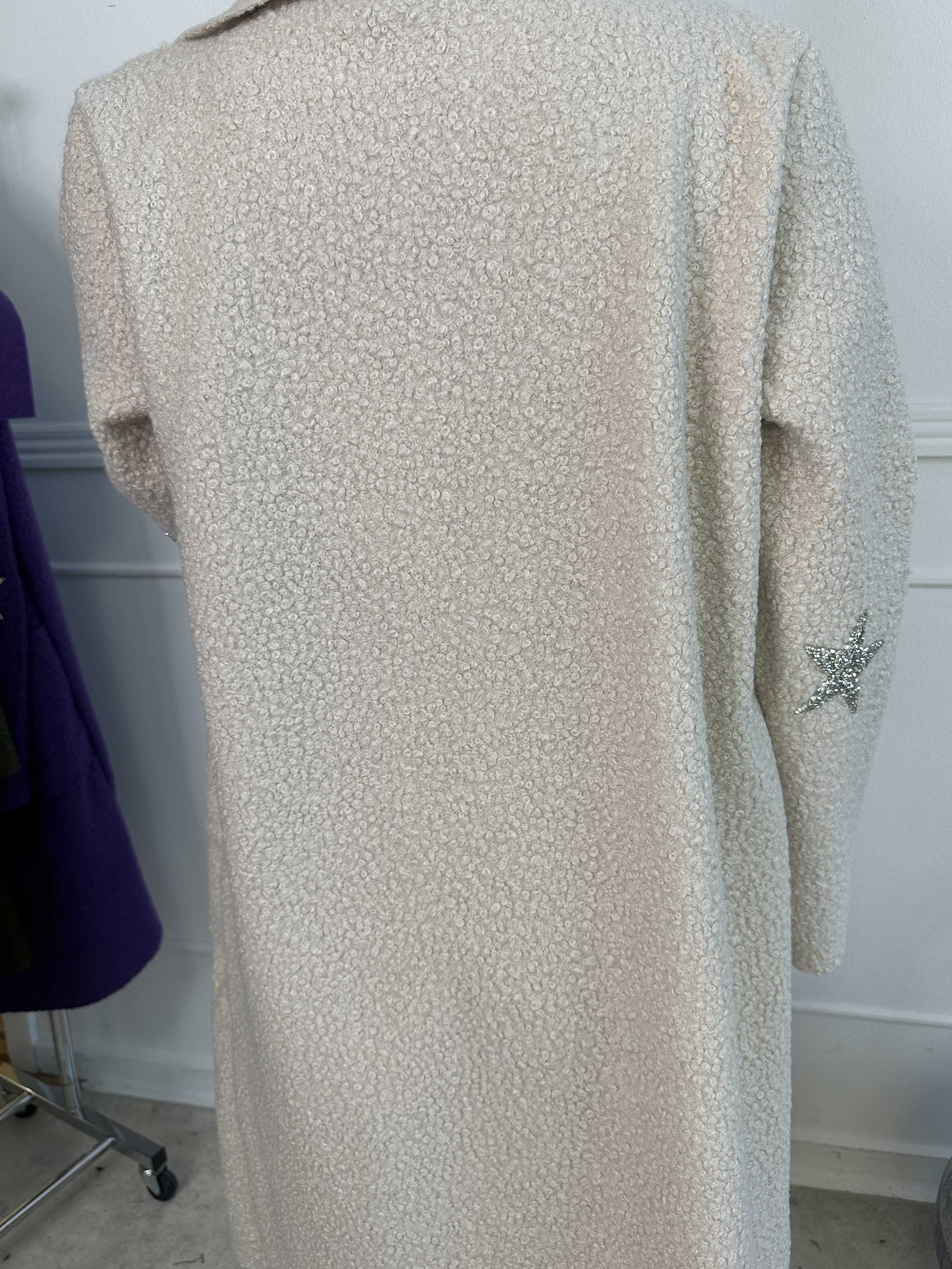 Malfrid - Kappa i mjuk teddy med shiny stjärnor