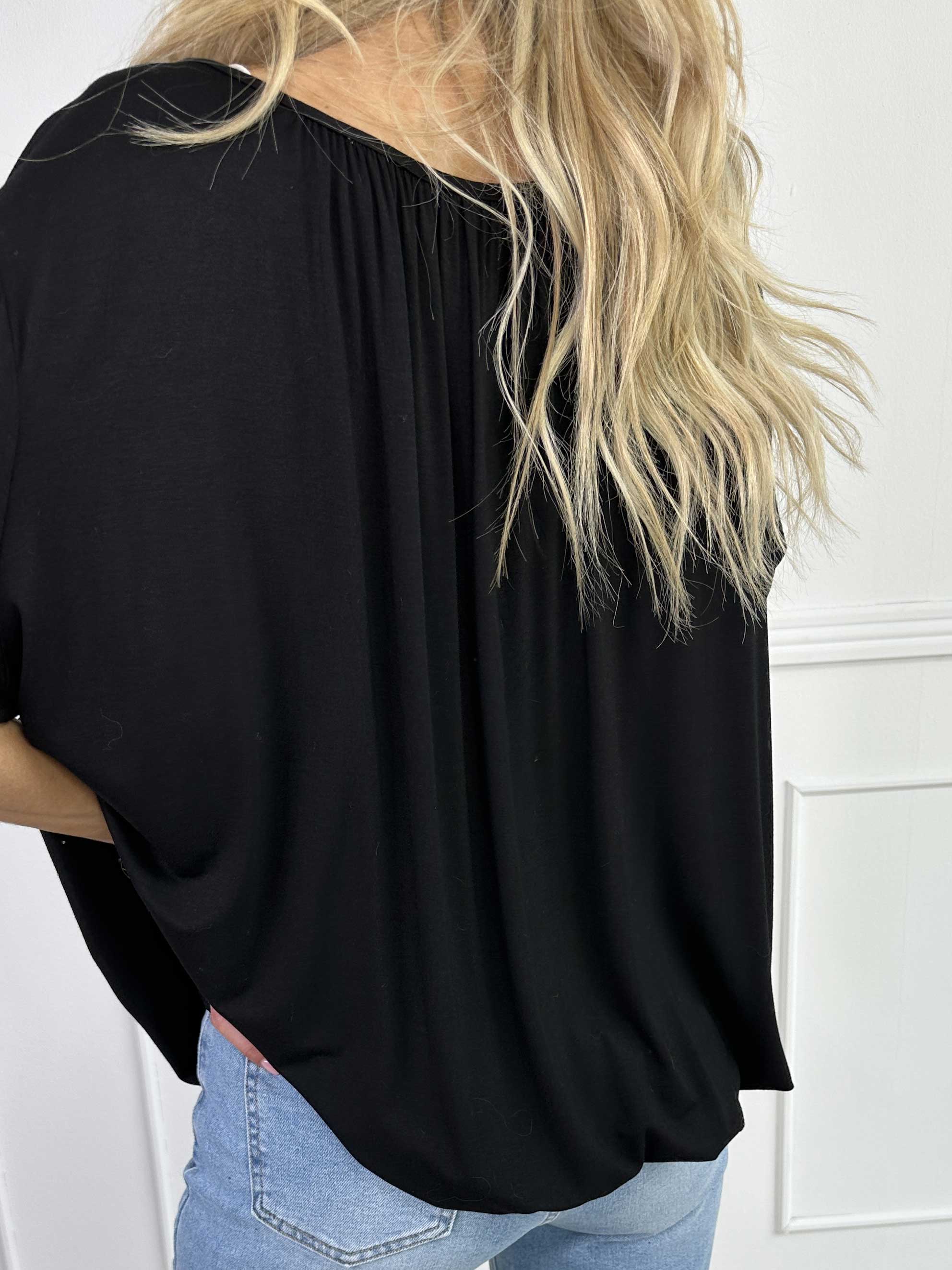 Miracle Crystal T-shirt - Mjuk blus i viskos med strass