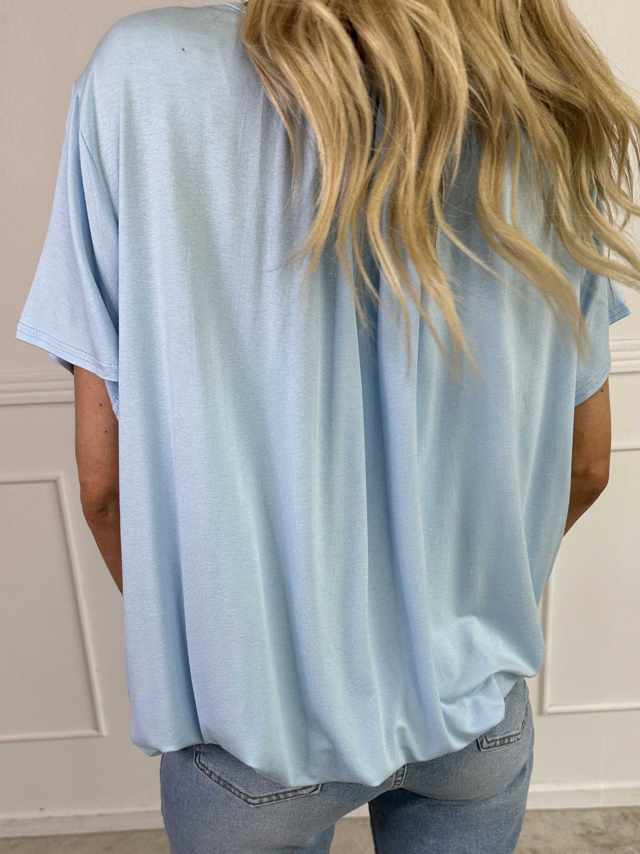 Miracle Crystal T-shirt - Mjuk blus i viskos med strass