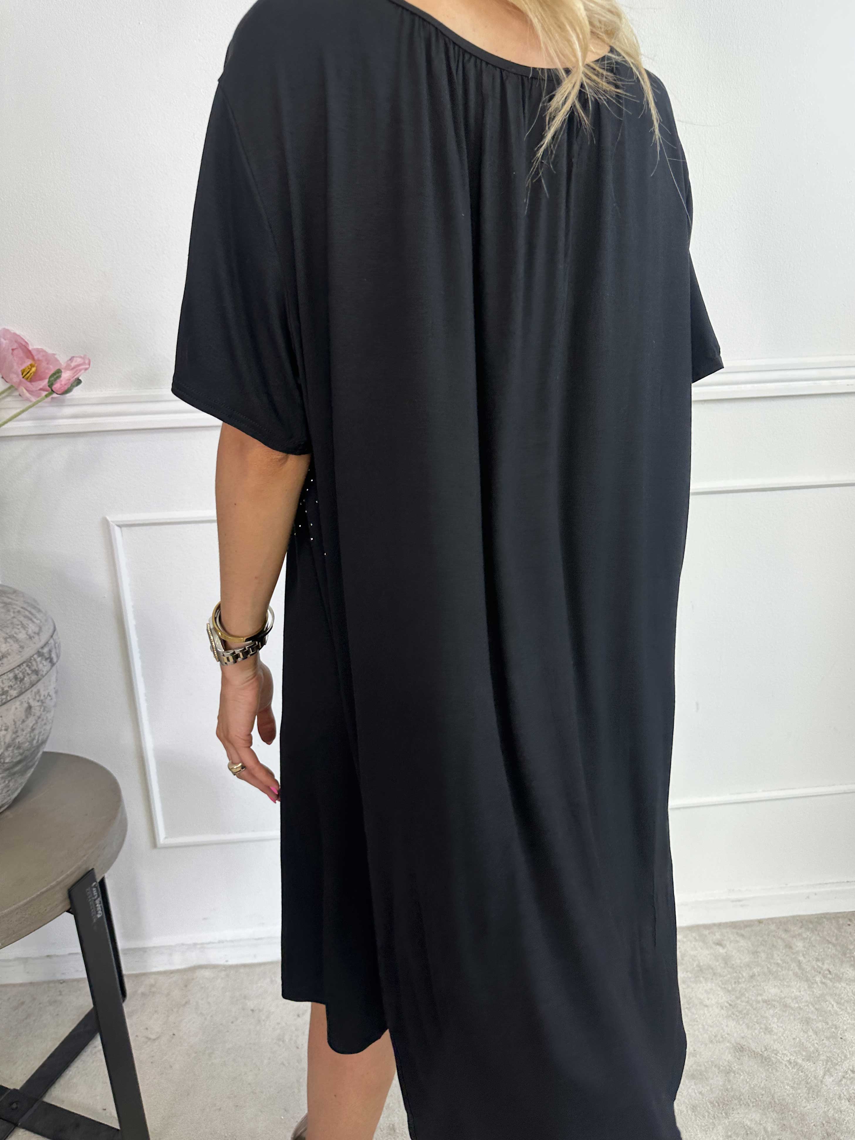 Miravi Sparkle - Lös klänning i elastiskt tyg med strass