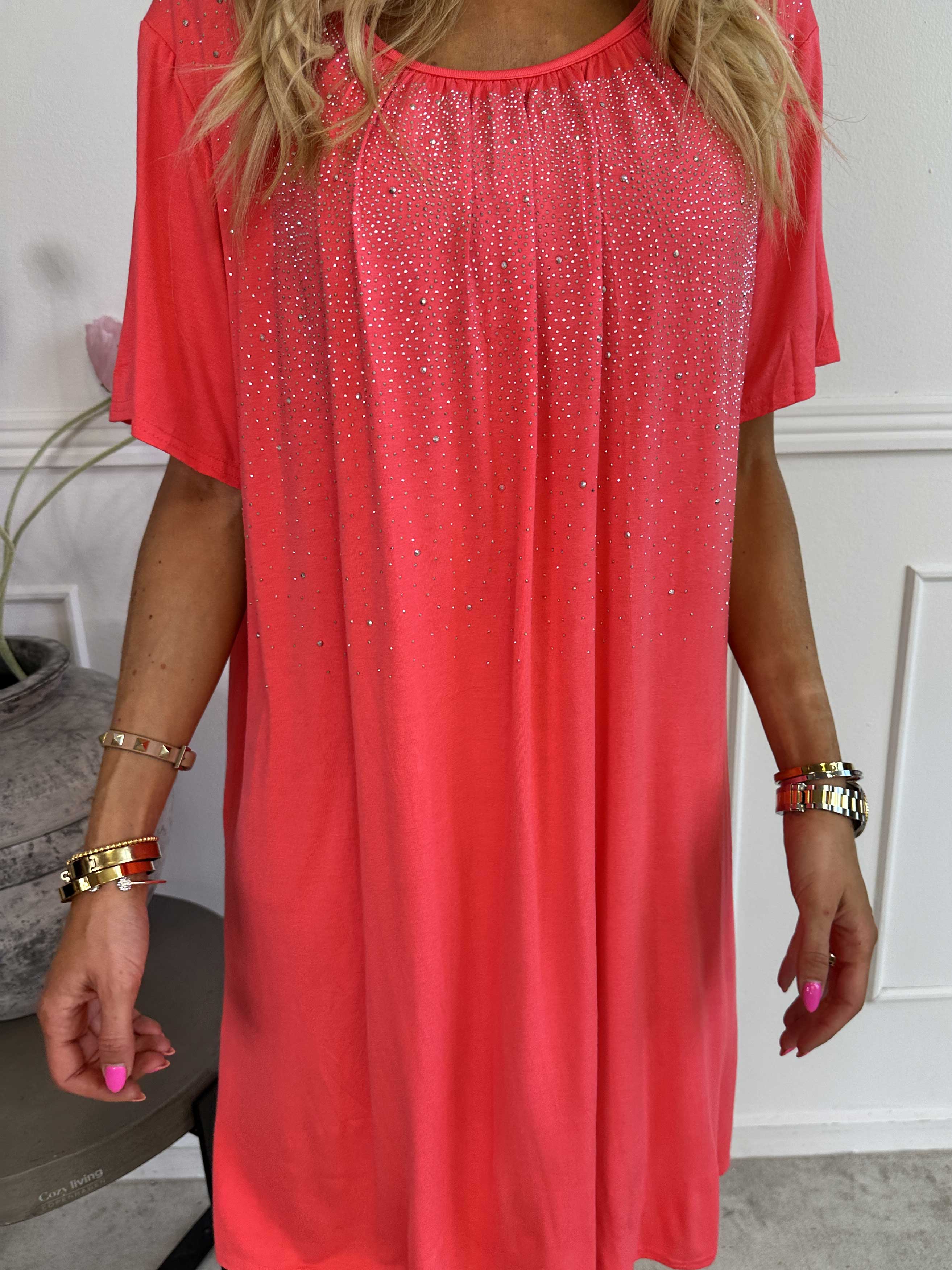 Miravi Sparkle - Lös klänning i elastiskt tyg med strass