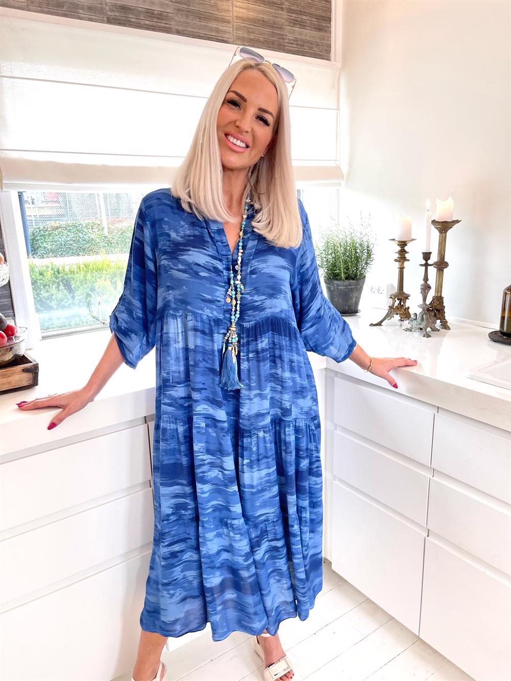 Amal mönster - Skjortklänning i färgade nyanser