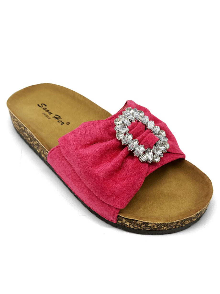 Noor - Sandaler med rosett och spänne med imitation av gjutning - Black