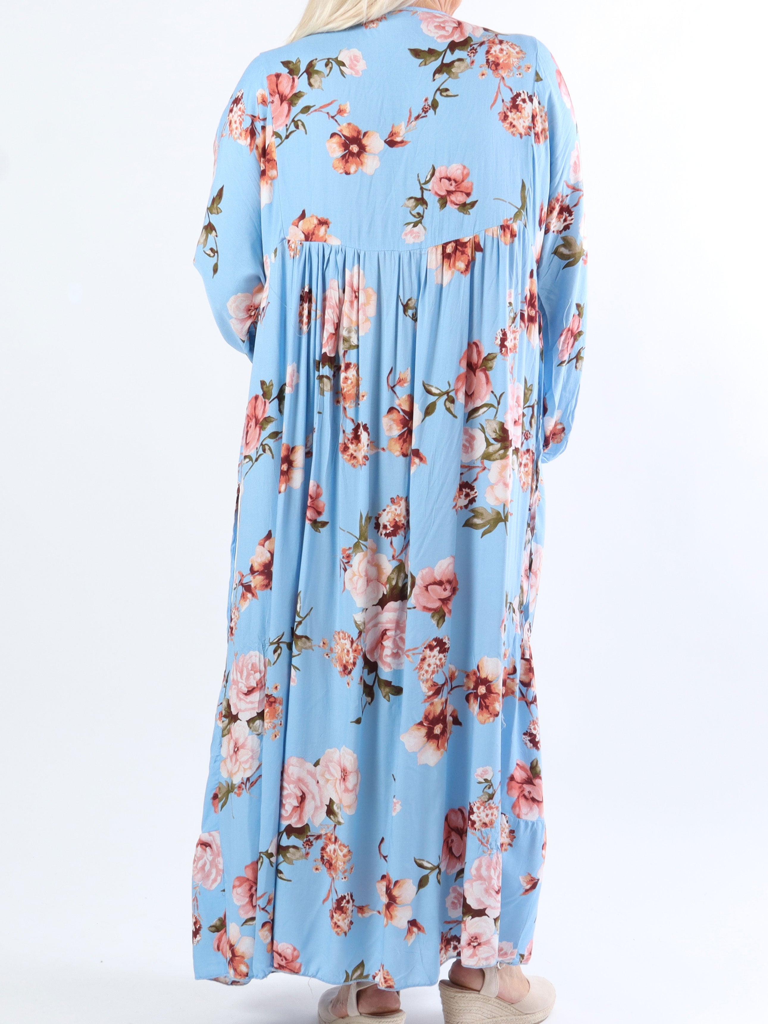 Adelaida Flower - Plus size klänning med snäckor och fransar