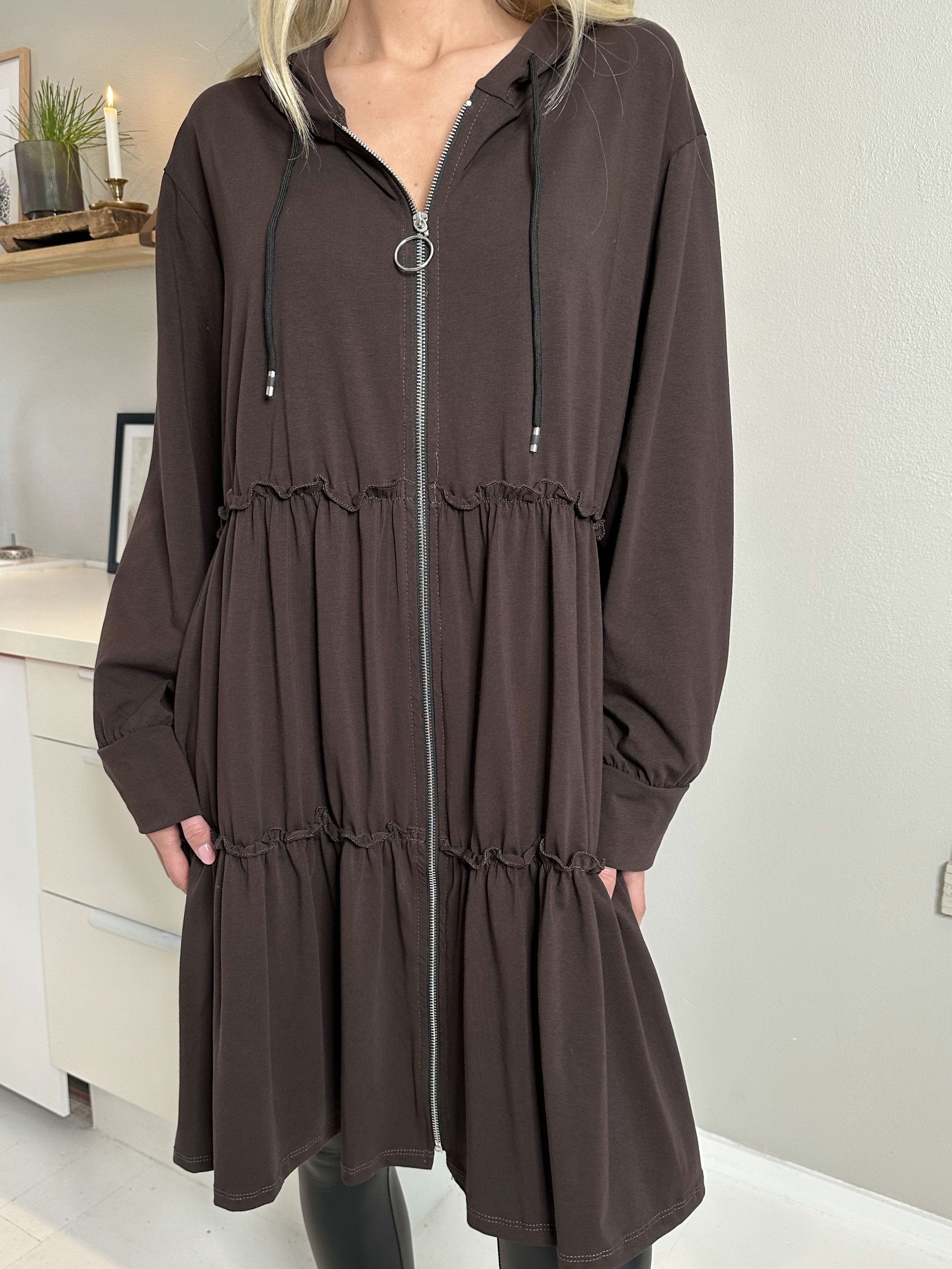 Adona - Sweat klänning med dragkedja