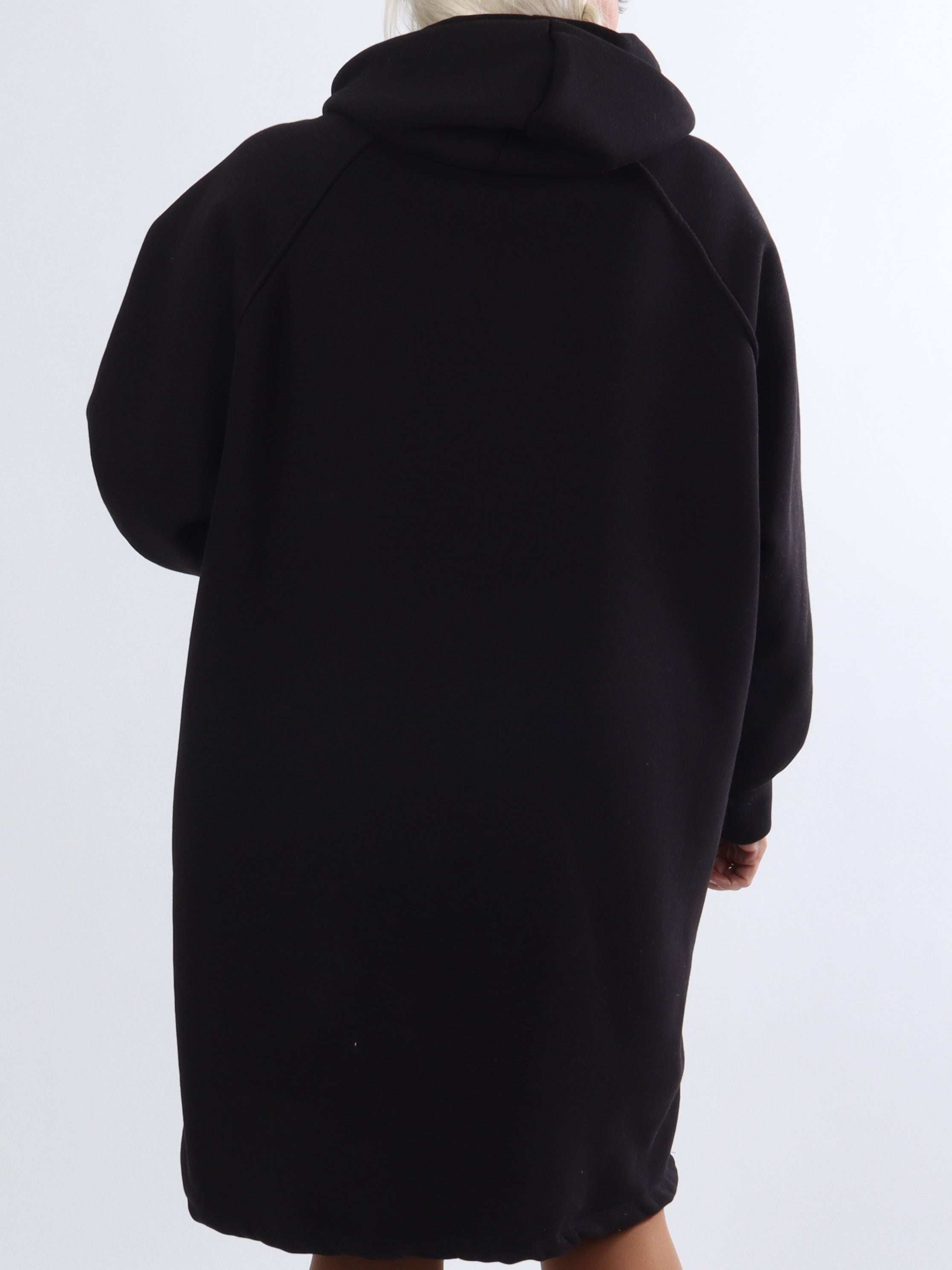 Adrianna - Plus size hoodie klänning med text framtill