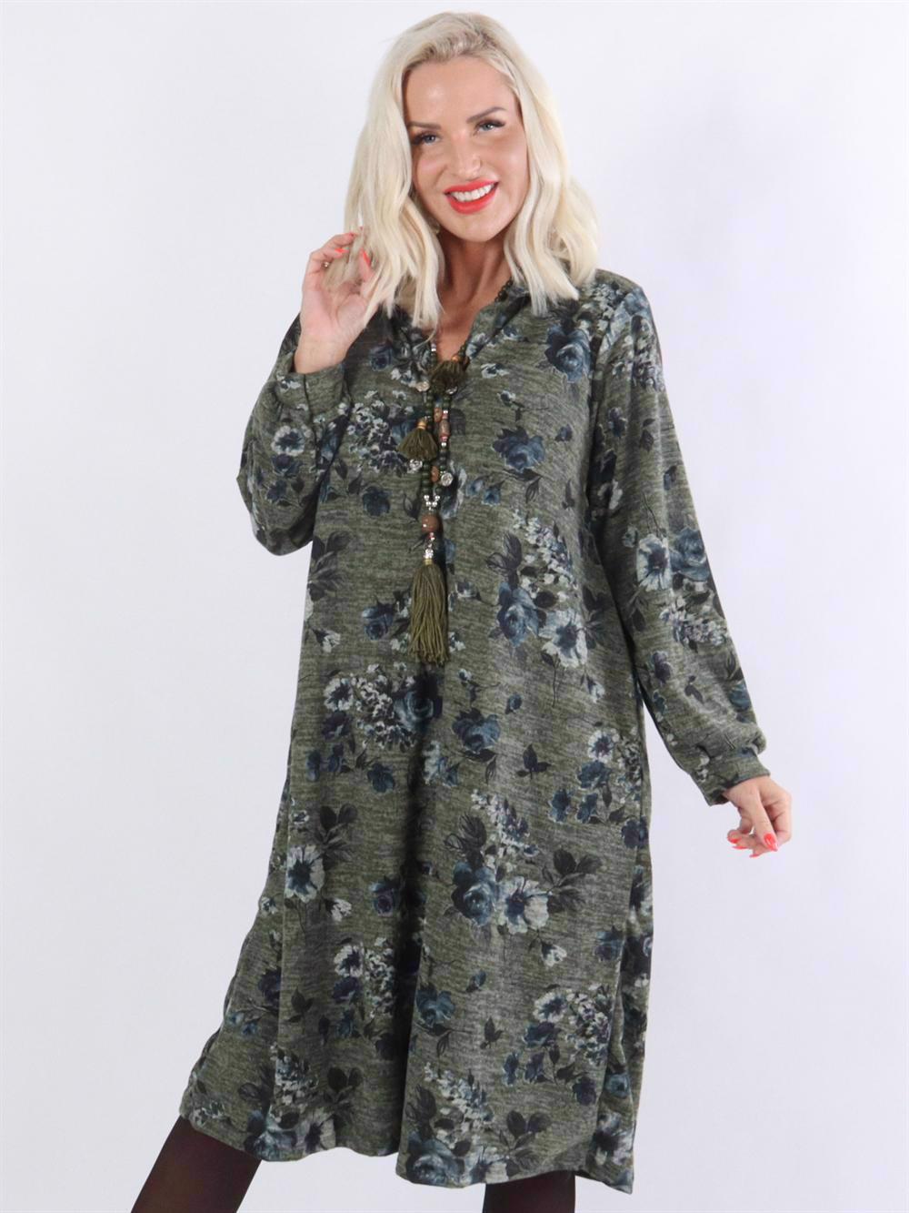 Agnes - Mjuk klänning med blommönster