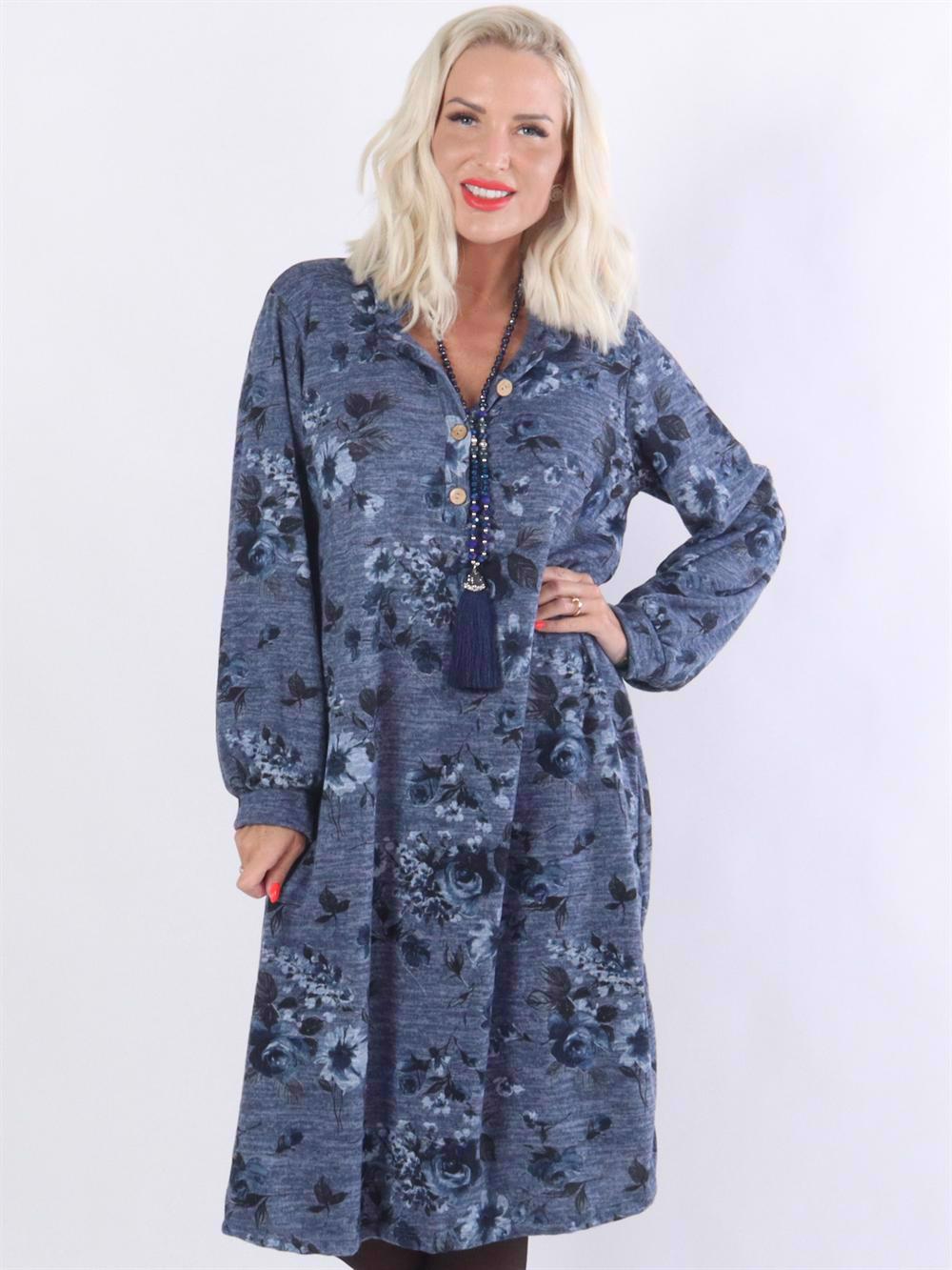 Agnes - Mjuk klänning med blommönster