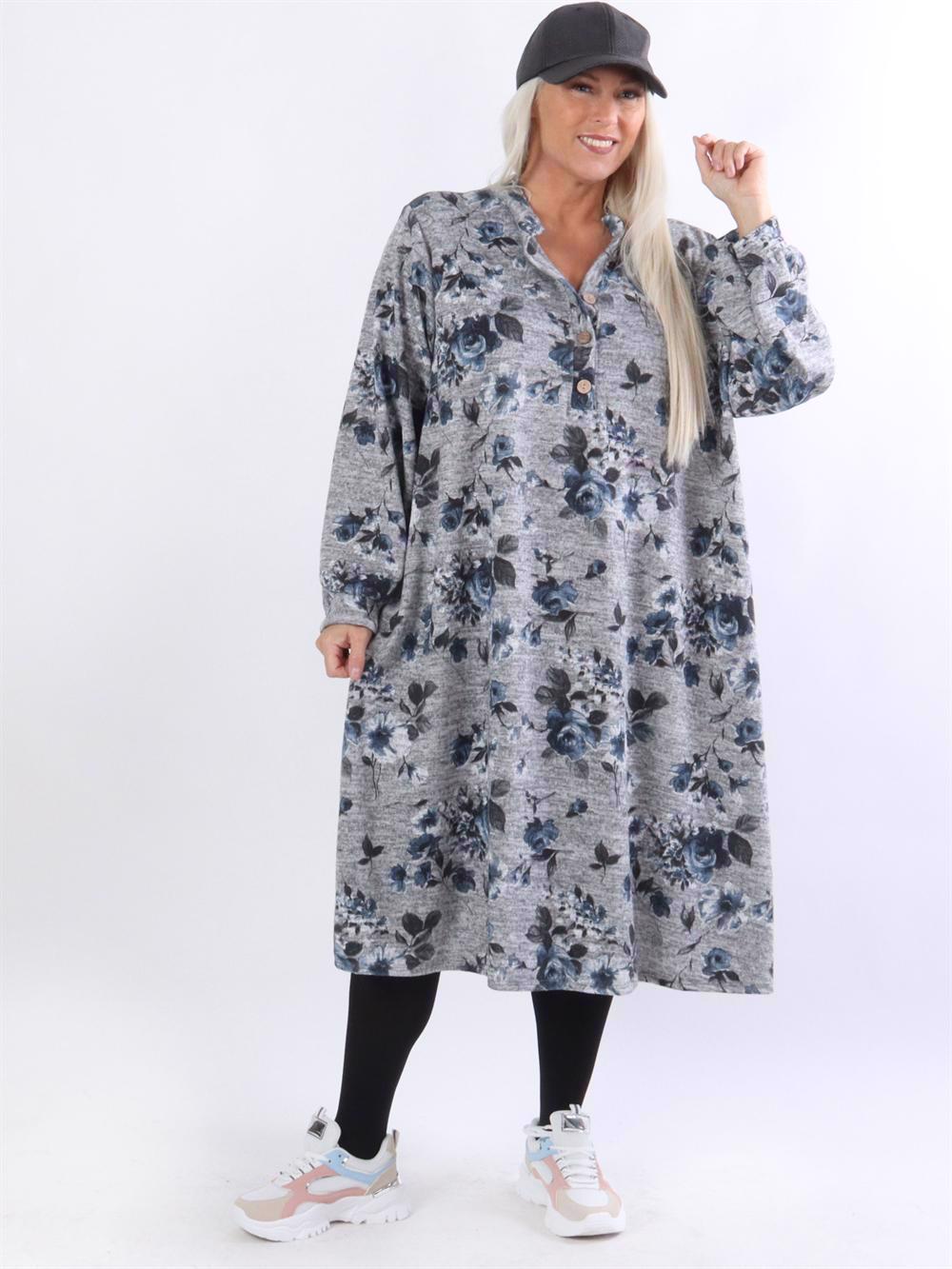 Agnes - Mjuk klänning med blommönster