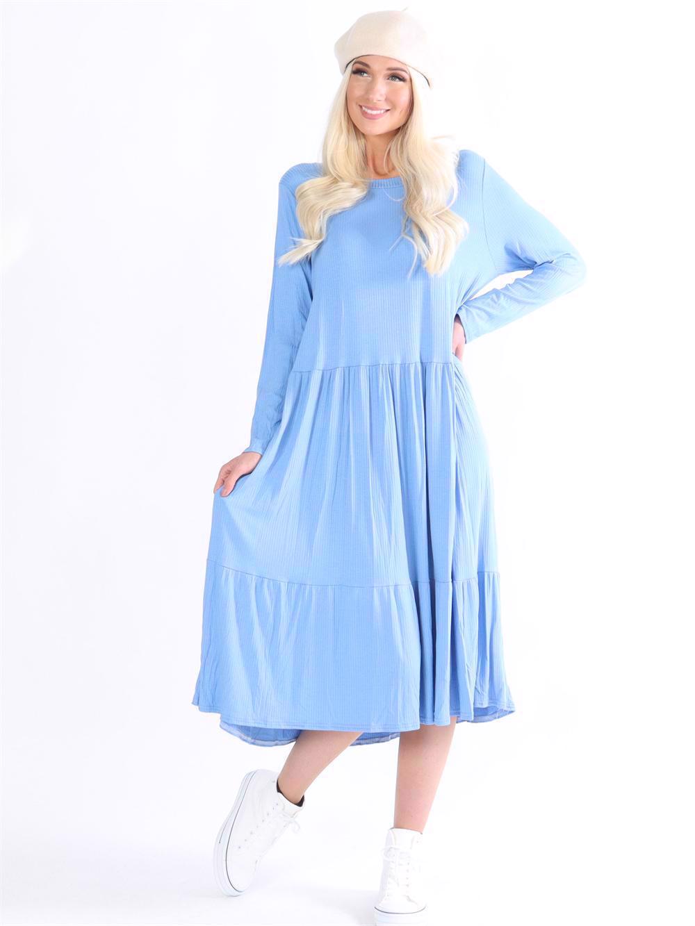 Aika - Lång klänning i stretchigt mjukt tyg