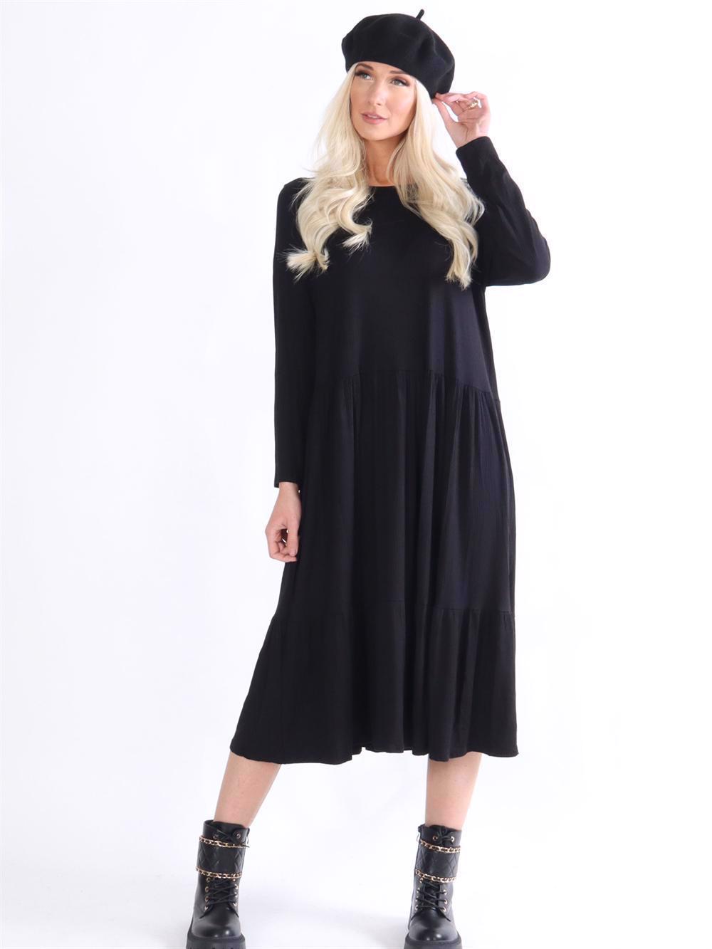 Aika - Lång klänning i stretchigt mjukt tyg