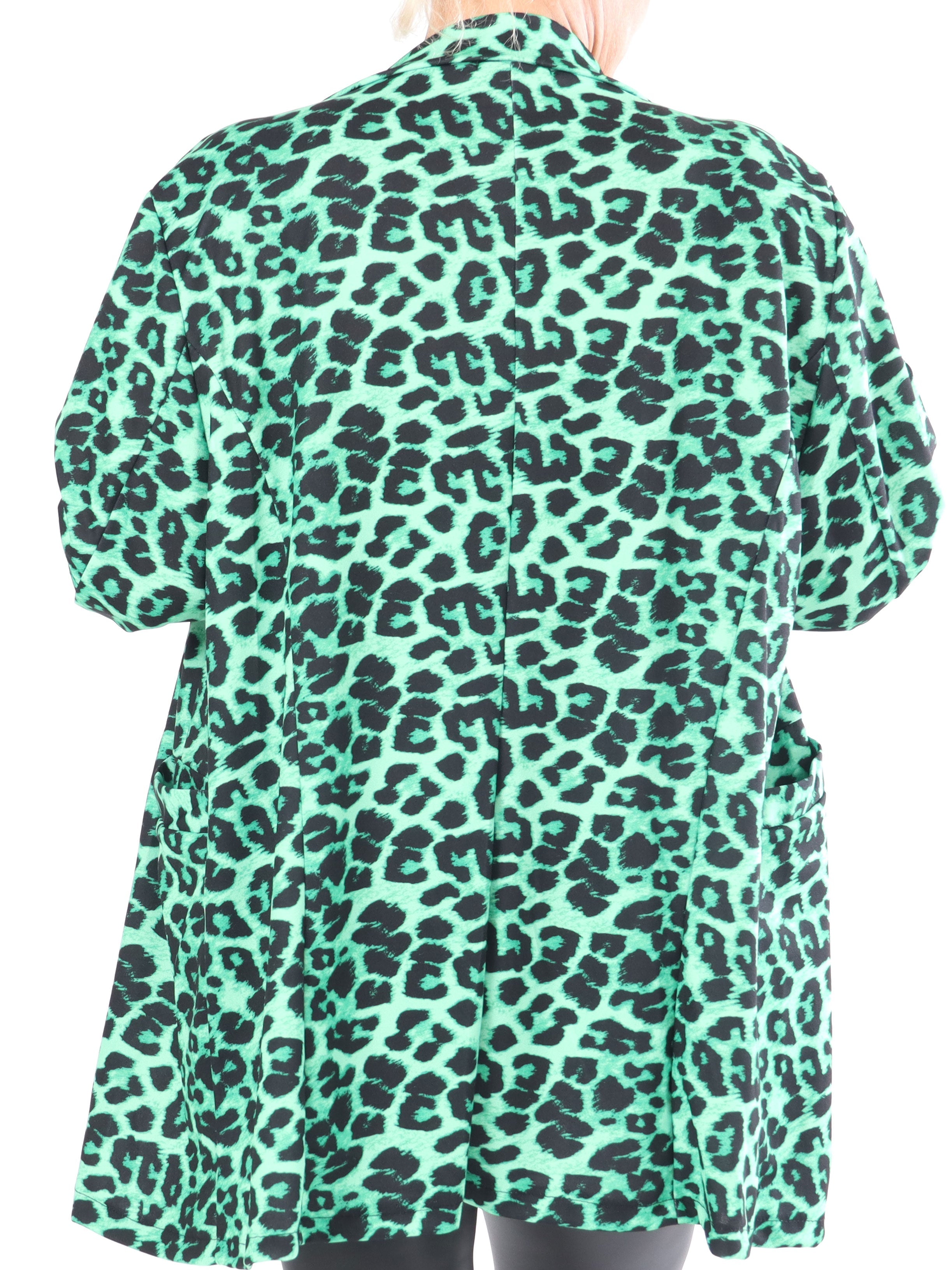 Alberte Leo - Blazer i leopardmönster i stora storlekar