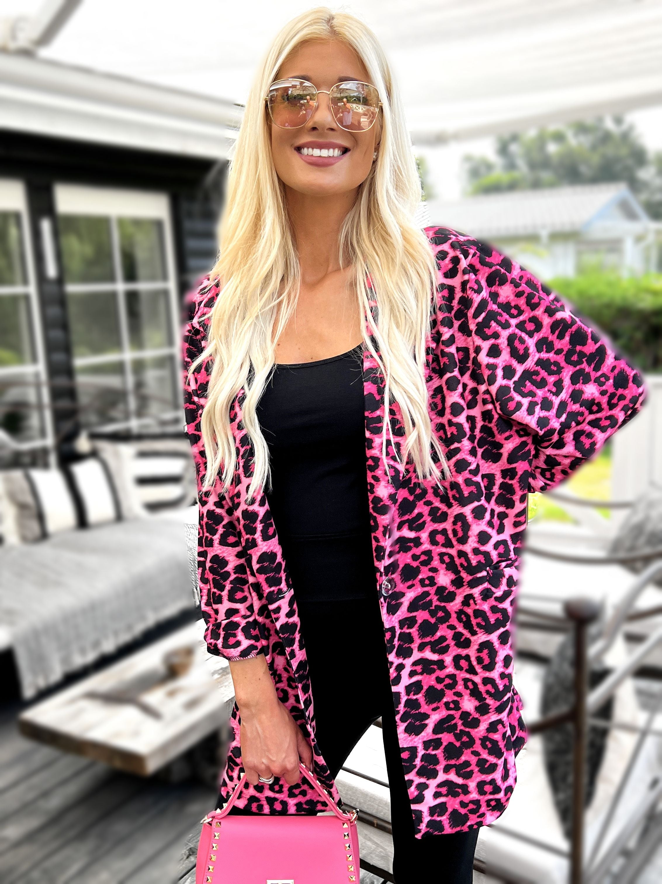 Alberte Leo - Blazer i leopardmönster