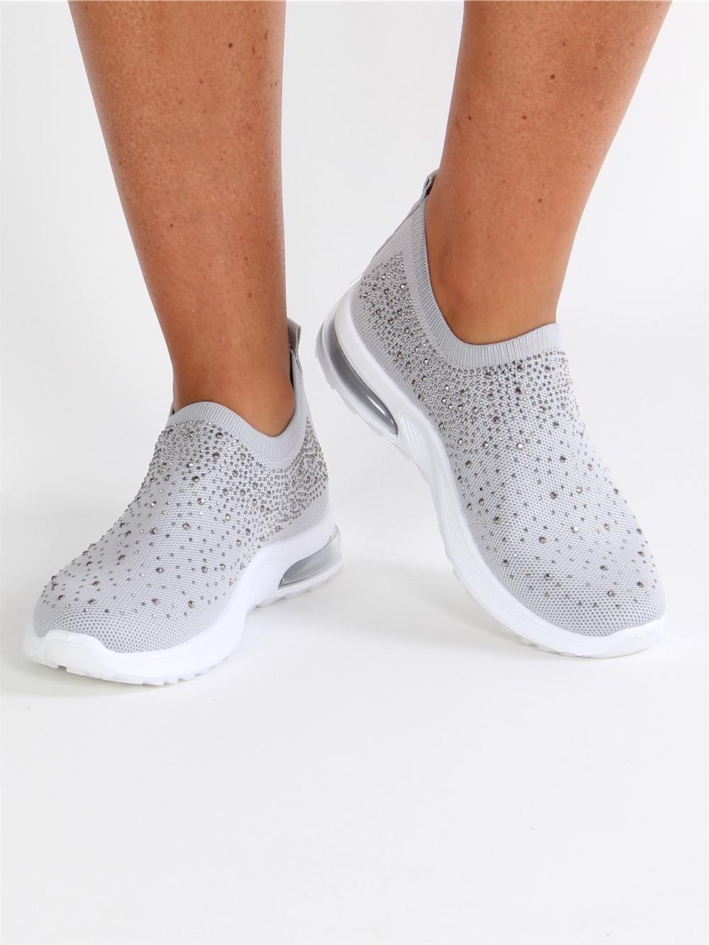 Aleyna - Sock sneakers förskönade med konstläder