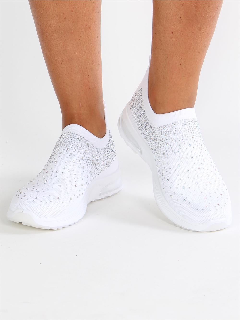 Aleyna - Sock sneakers förskönade med konstläder
