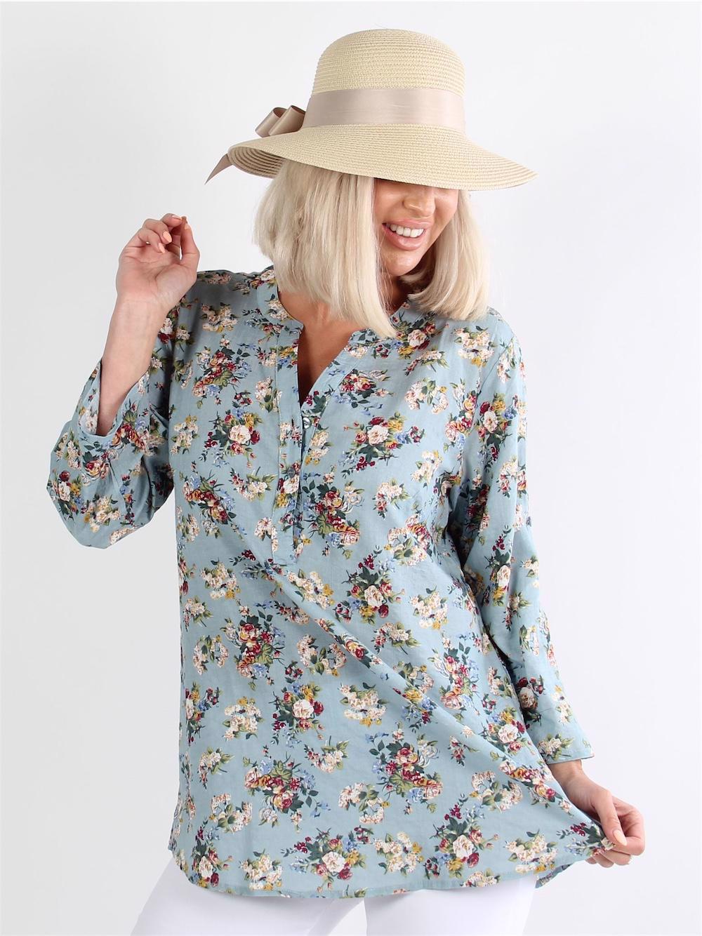 Alfreda - Blus med blommor