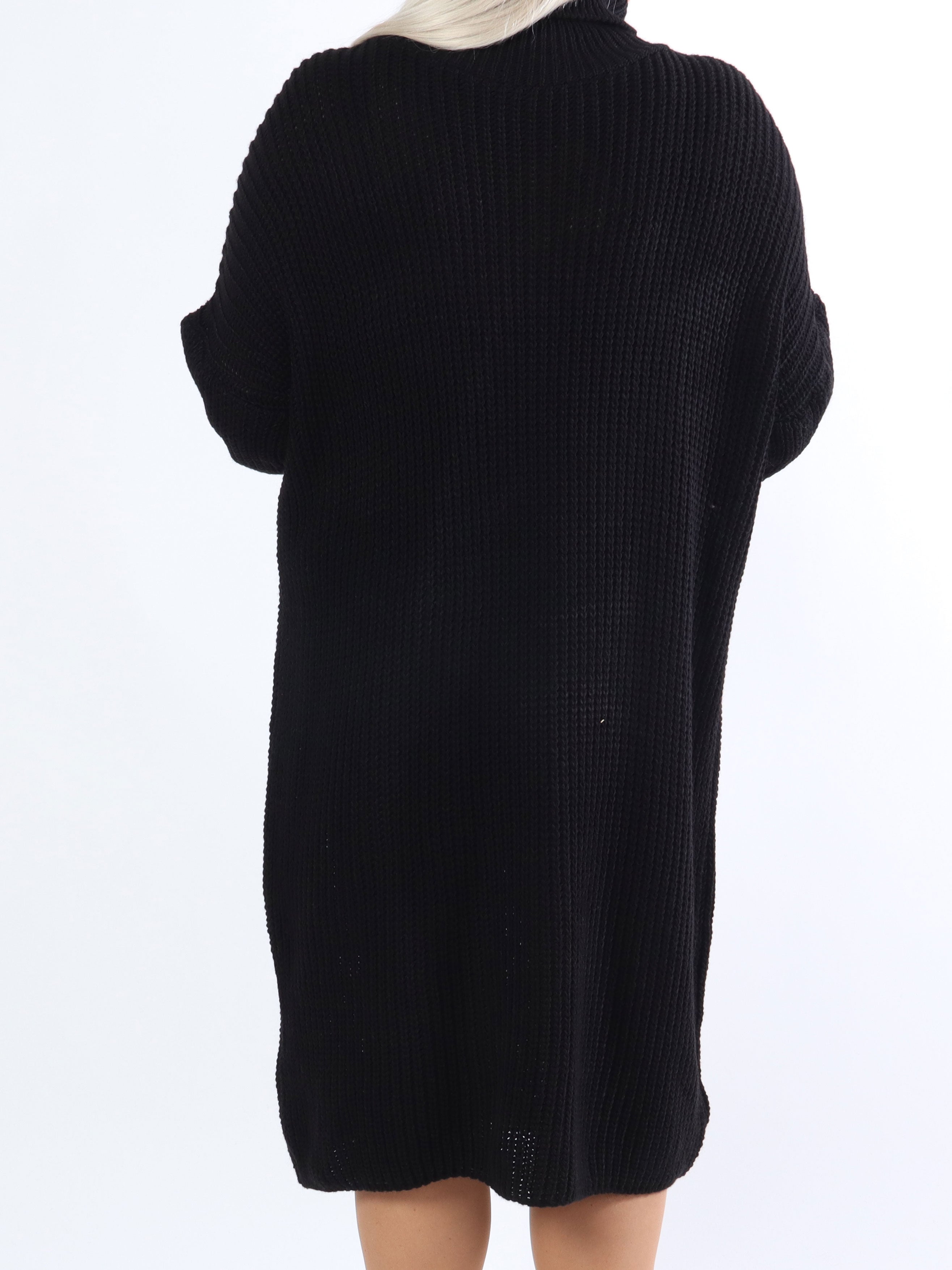 Alice - Plus size stickad klänning med rullhals