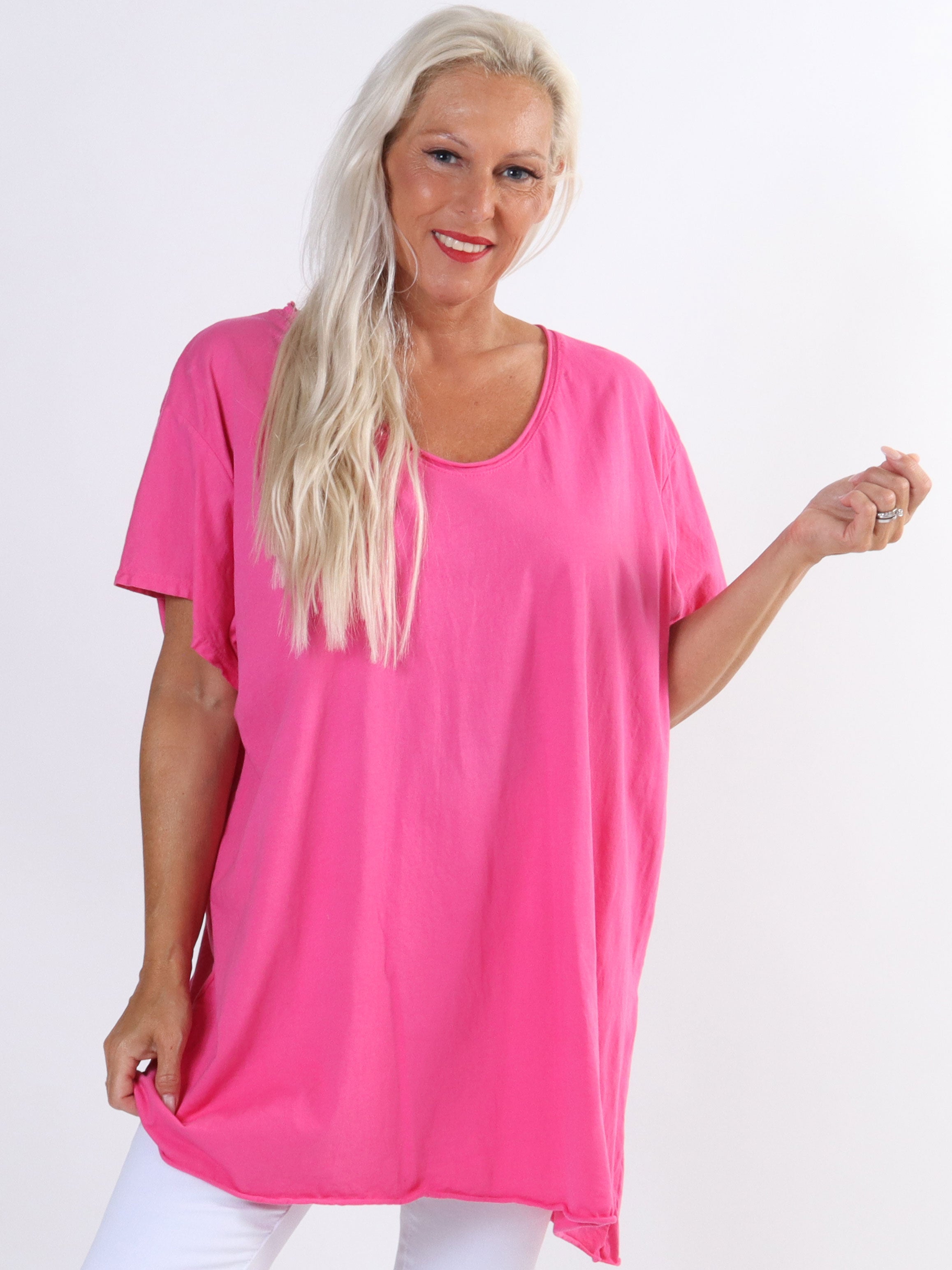 Alison - Bomulls t-shirt med v-ringning i plusstorlek