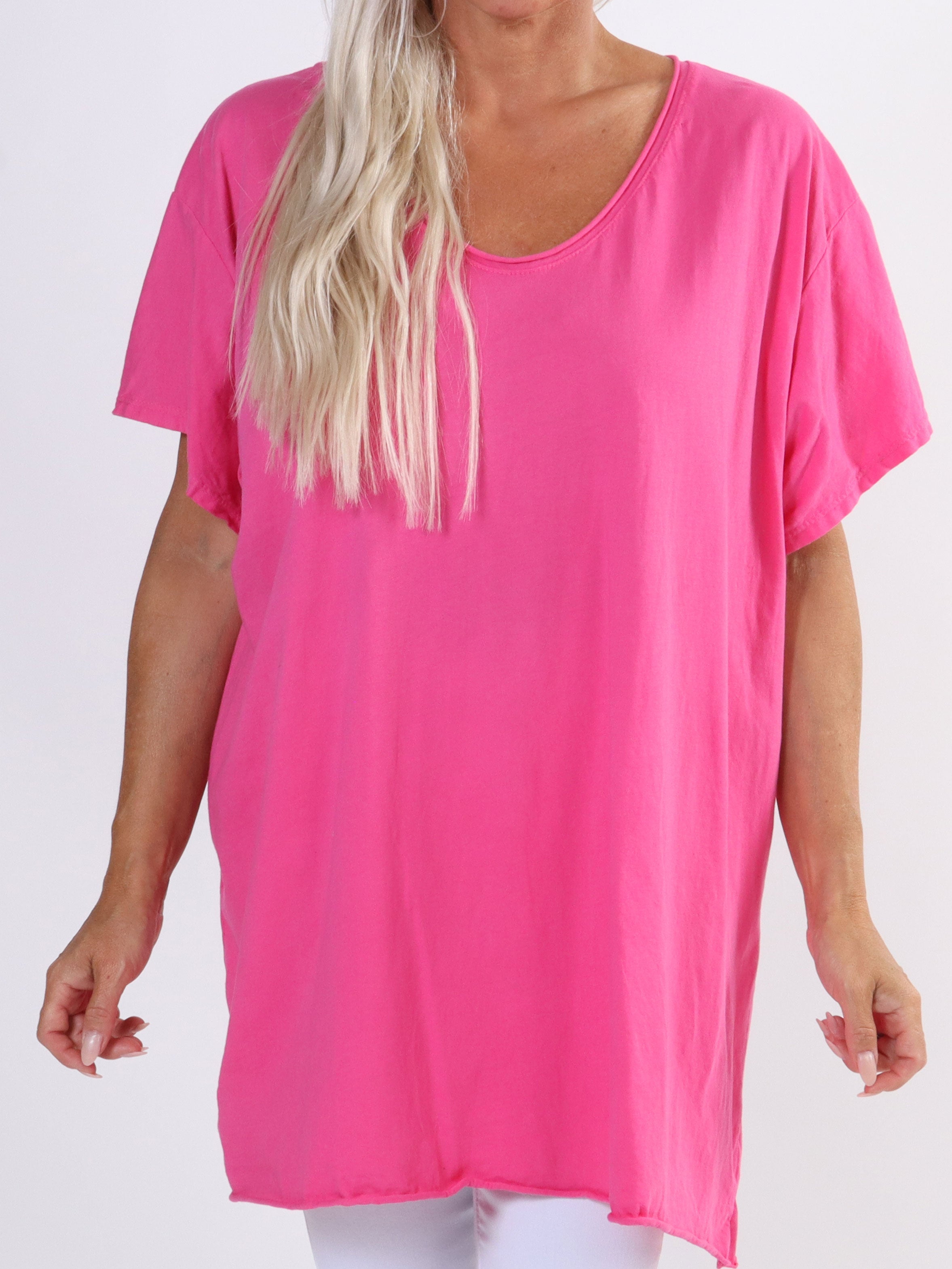 Alison - Bomulls t-shirt med v-ringning i plusstorlek