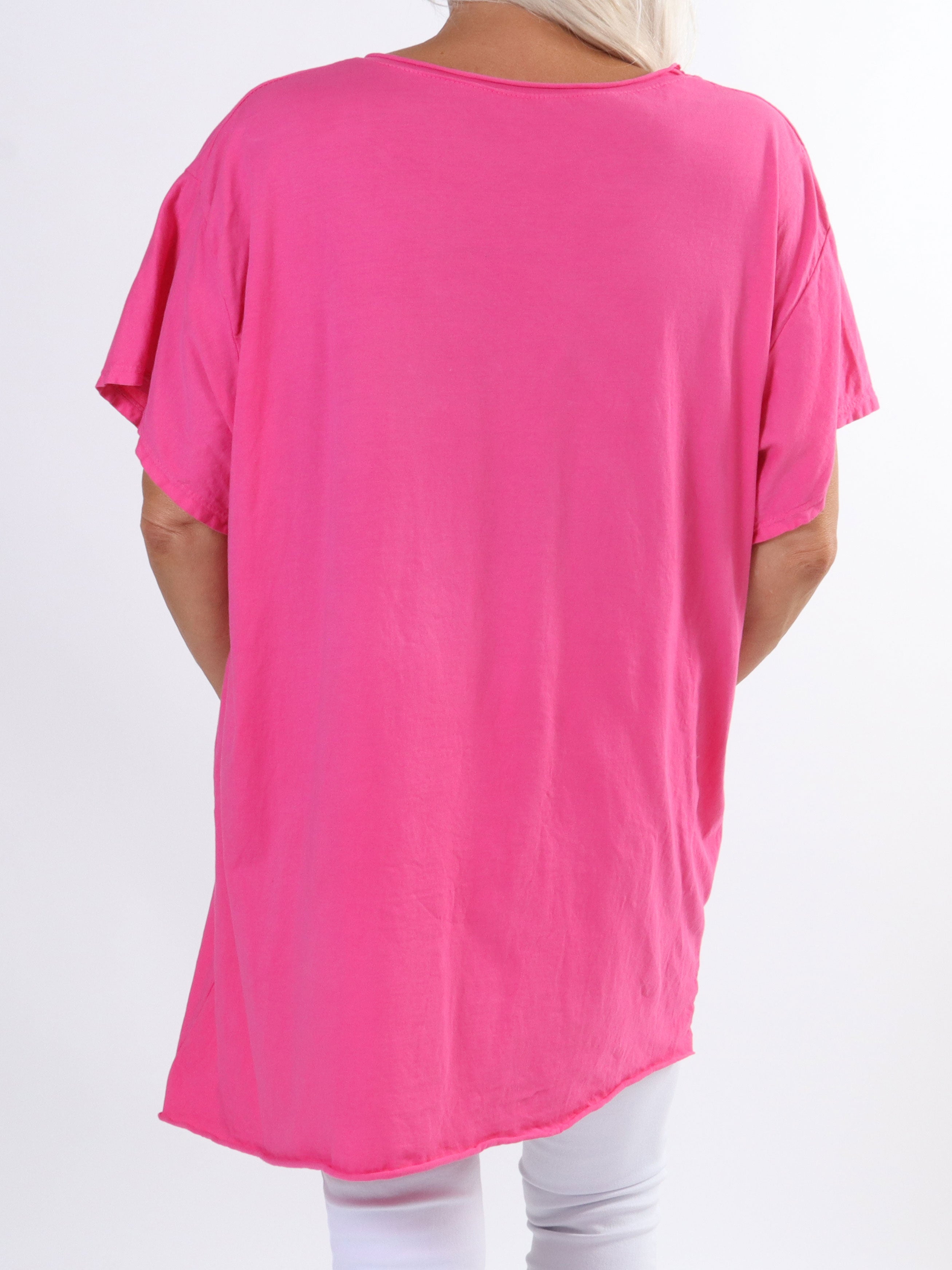 Alison - Bomulls t-shirt med v-ringning i plusstorlek