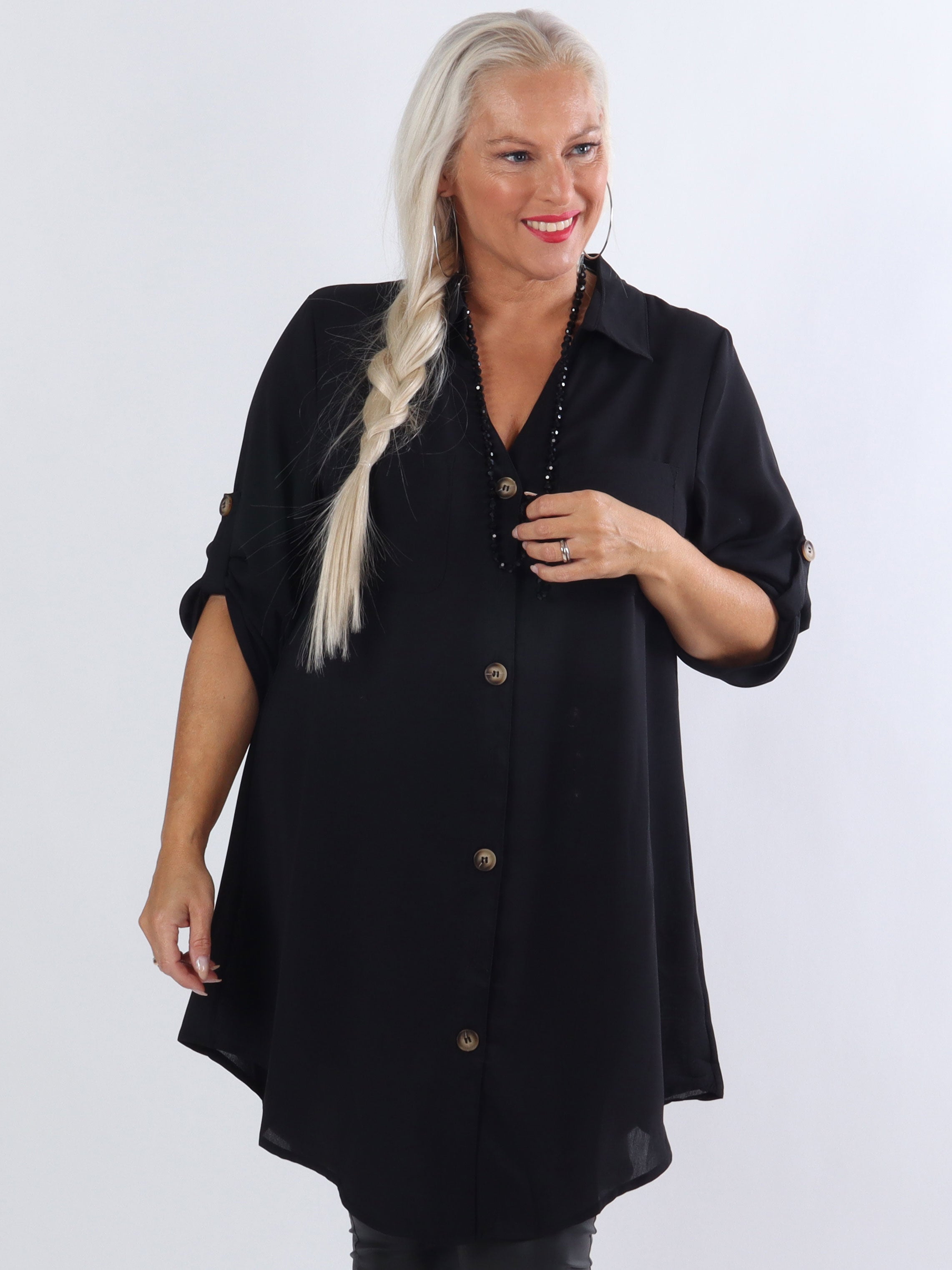 Alyssa - Lätt enkel skjorta i lös passform - Taupe